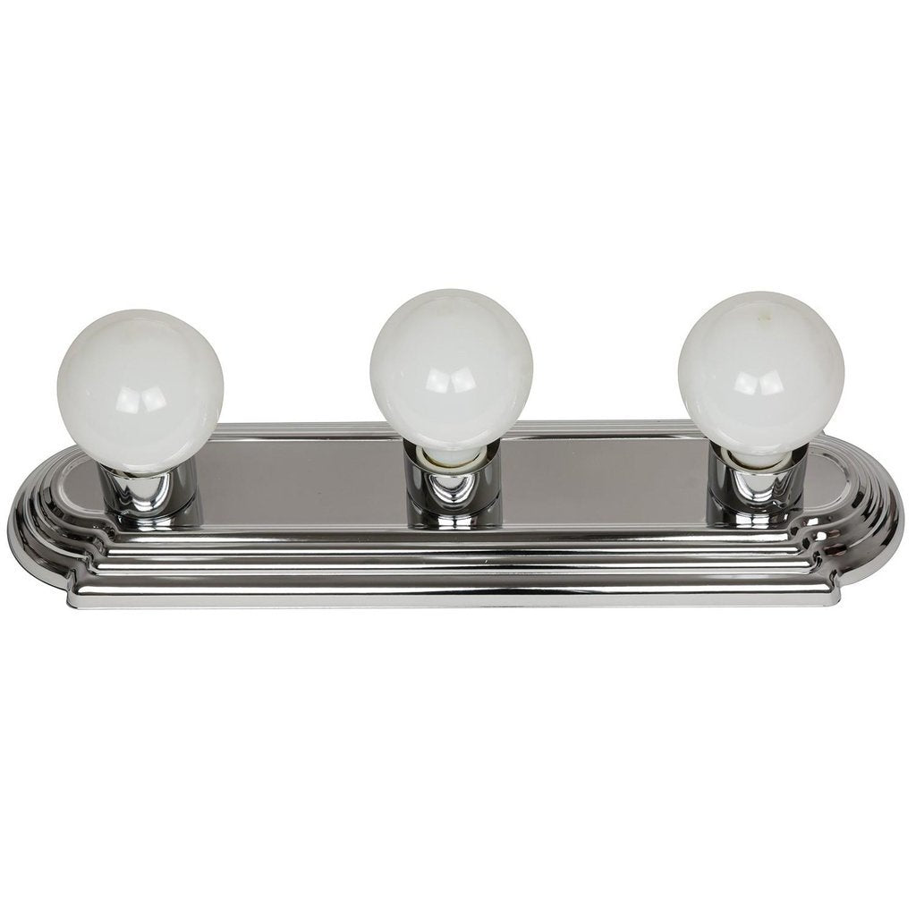 12 pack - Sunlite 45025-SU Bath Fixture 3 Lamp Vanity Globe Style