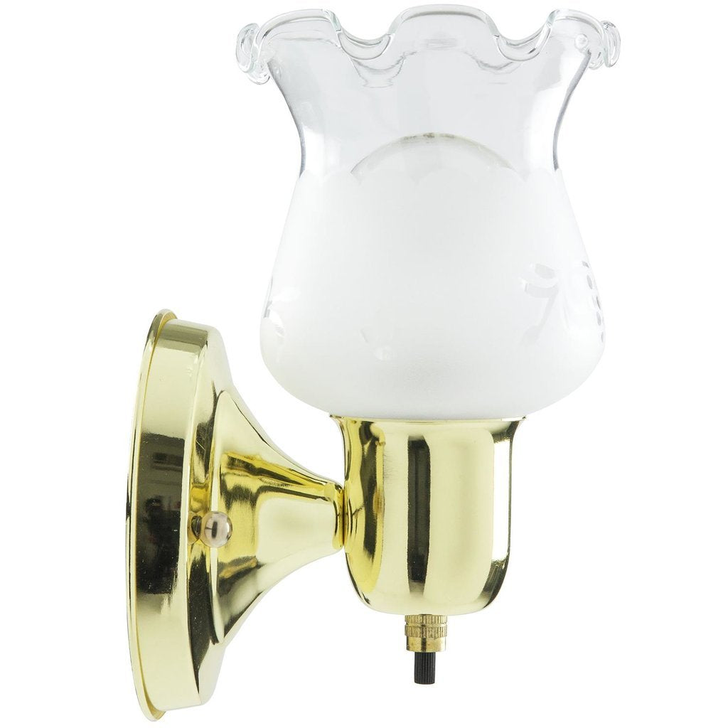 12 pack - Sunlite 04530-SU Fixture Wall Mount Tulip Polished Brass