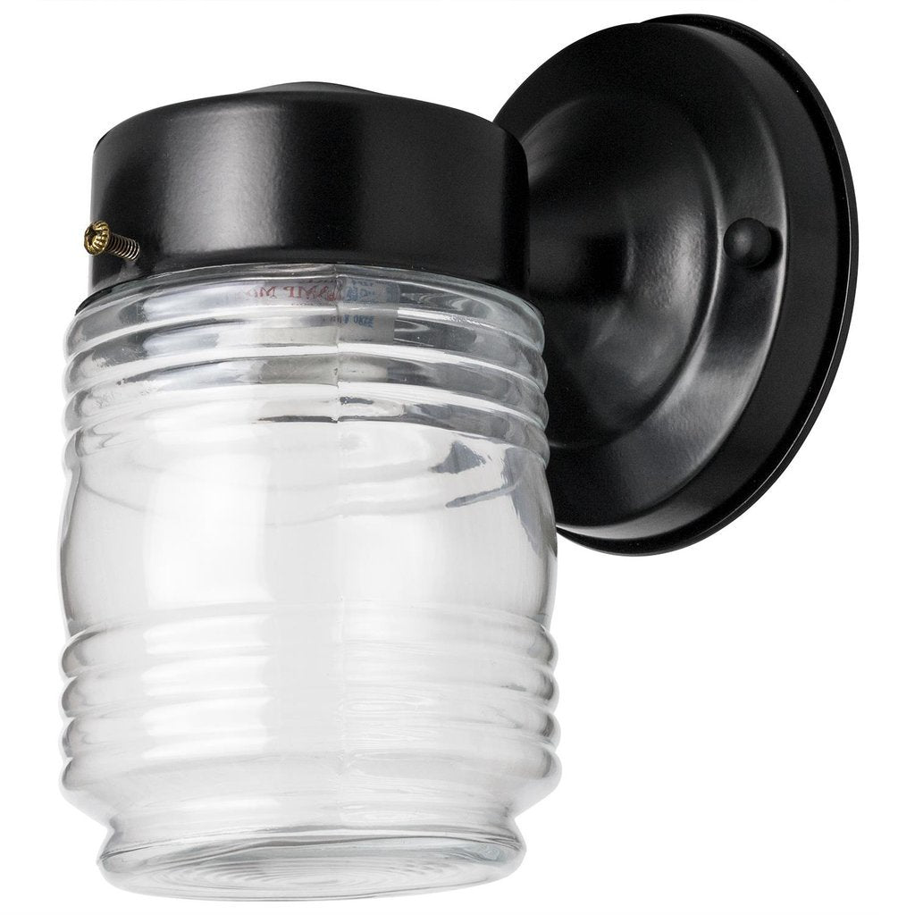 12 pack - Sunlite 47040-SU Fixture Wall Mount Jar Style Outdoor Black