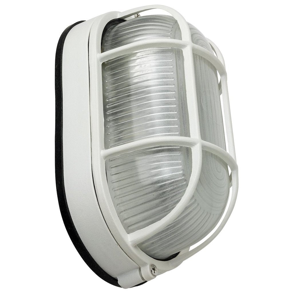 12 pack - Sunlite 47030-SU Fixture Wall Mount Oval Style Outdoor White