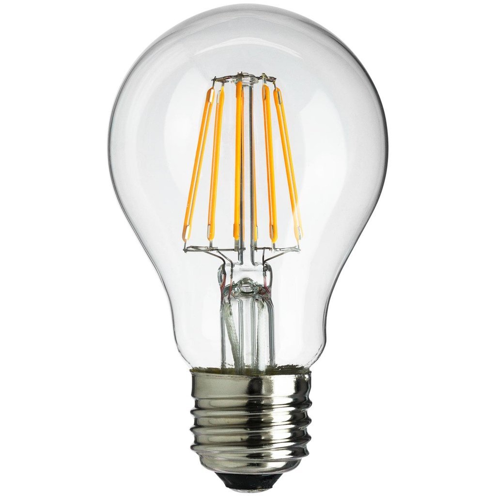 6 pack - Sunlite 80189-SU 6W A19 Warm White LED Light Bulb