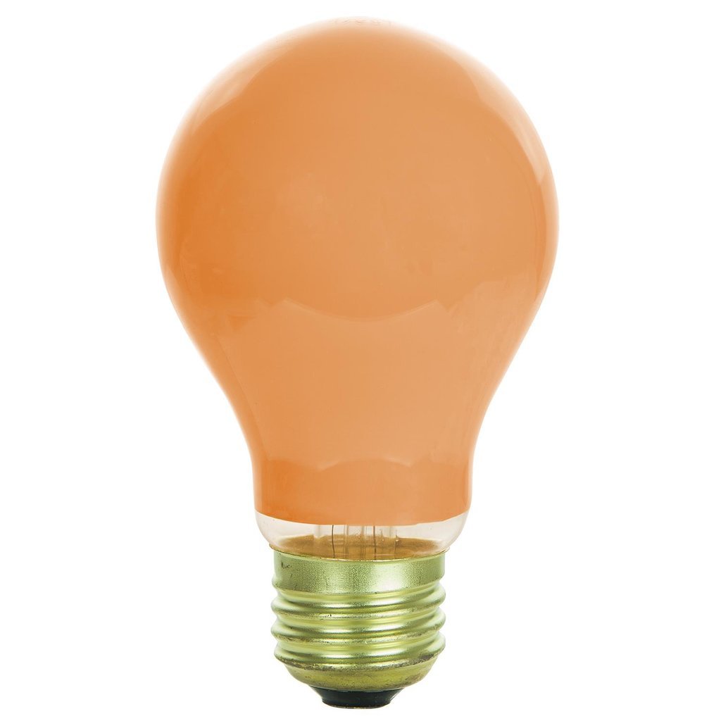 6 pack - Sunlite 01165-SU 40W A19 Orange Incandescent Light Bulb