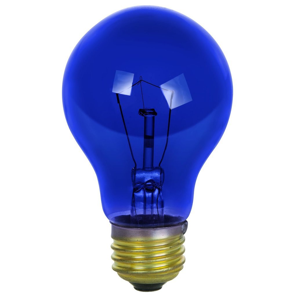 12 pack - Sunlite 17000-SU 25W A19 Blue Incandescent Light Bulb