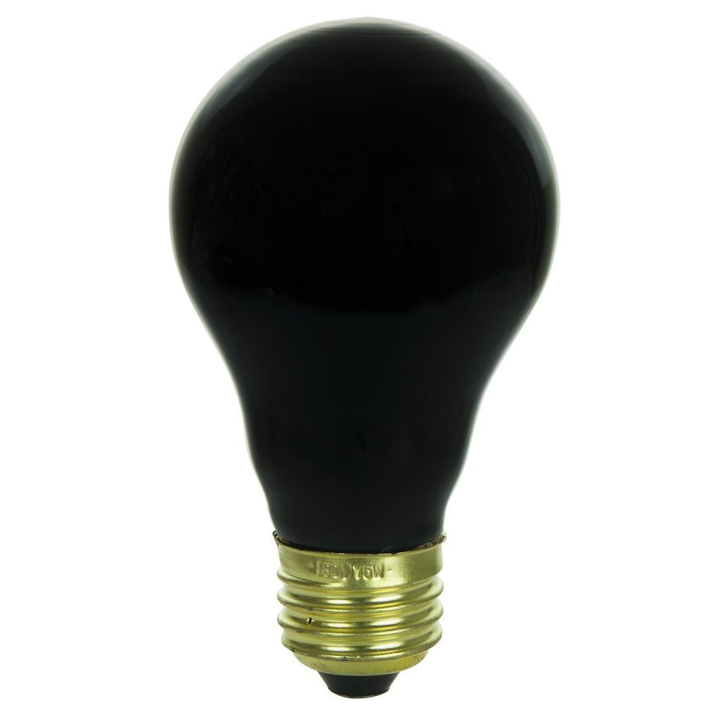 Sunlite 01096-SU 75W A19 Black Light Blue Incandescent Light Bulb