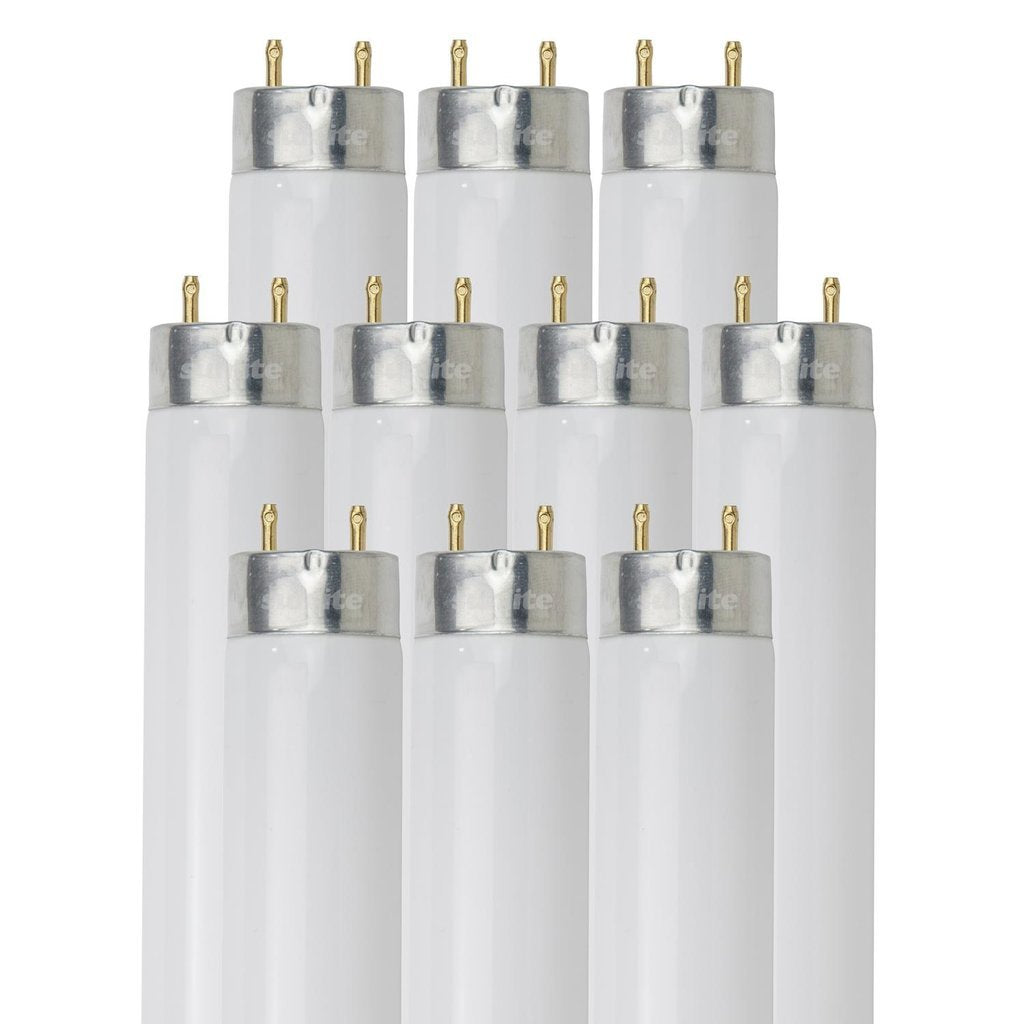 10 pack - Sunlite 30243-SU 25W T8 Cool White Fluorescent Light Bulb