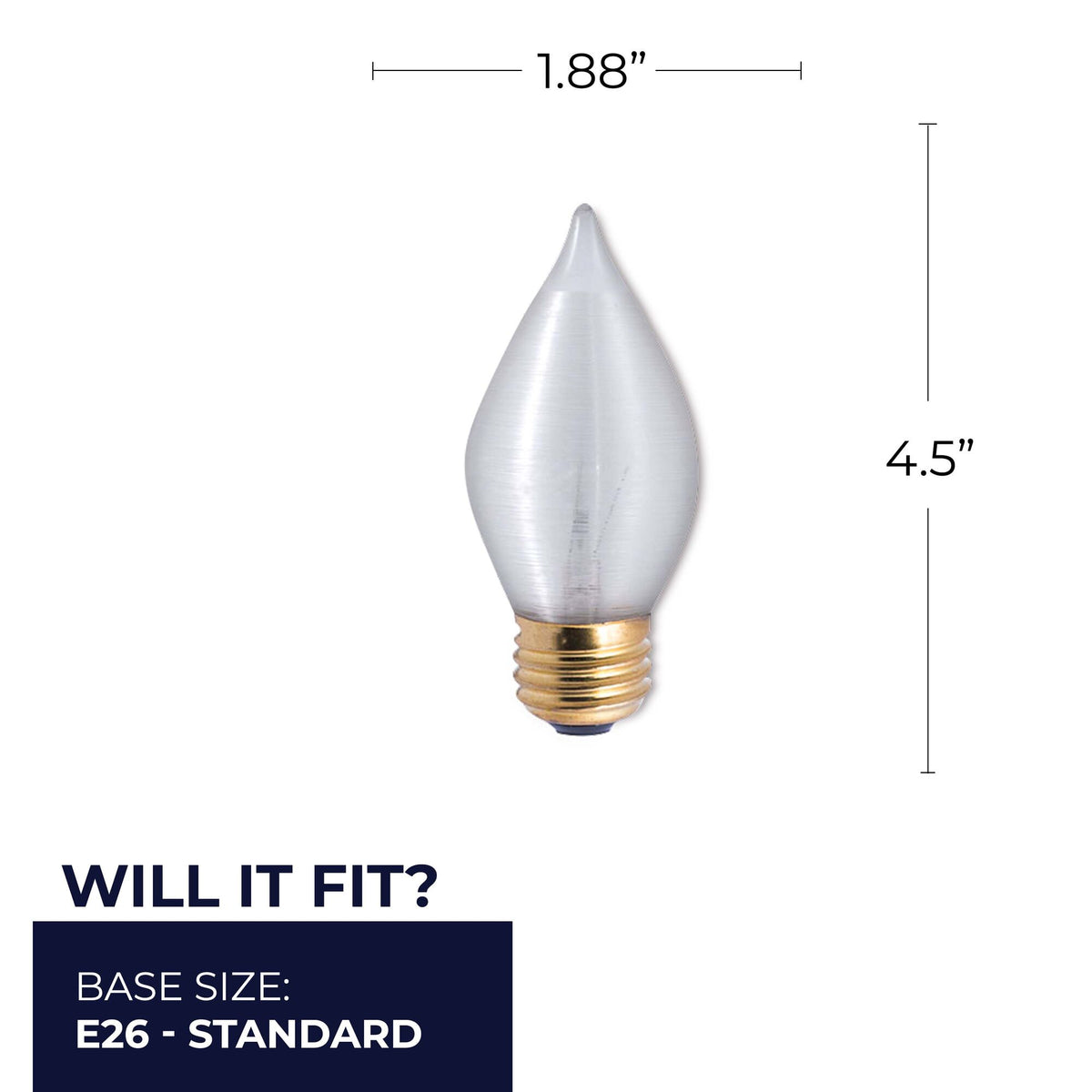 Bulbrite 431040 Bulbrite Incandescent 40 Watt C15 Light Bulbs with a Satin Finish and Medium Screw (E26) Base