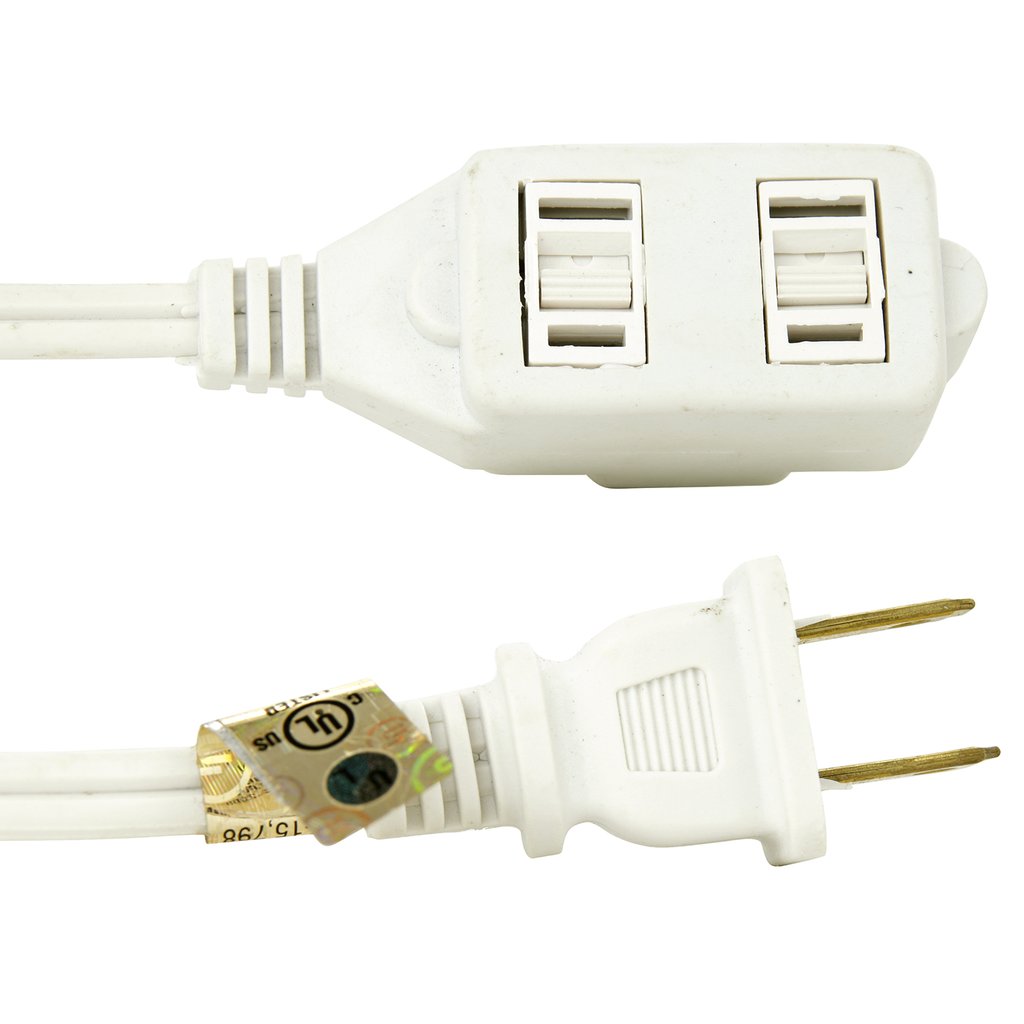 12 pack - Sunlite 04130-SU Extension Cord EX15/WH Household 15-Feet