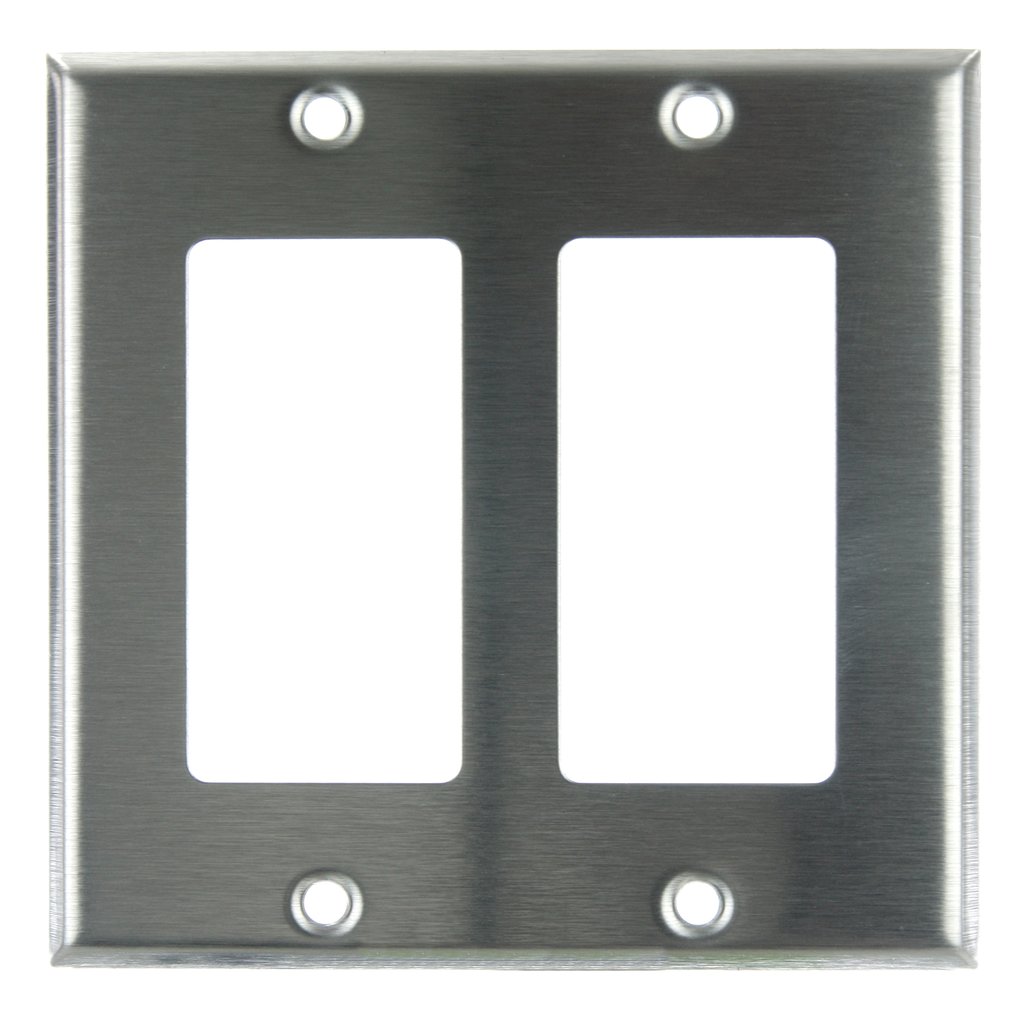 12 pack - Sunlite 50718-SU Wall Plate E302/S 2 Gang Decorative Switch