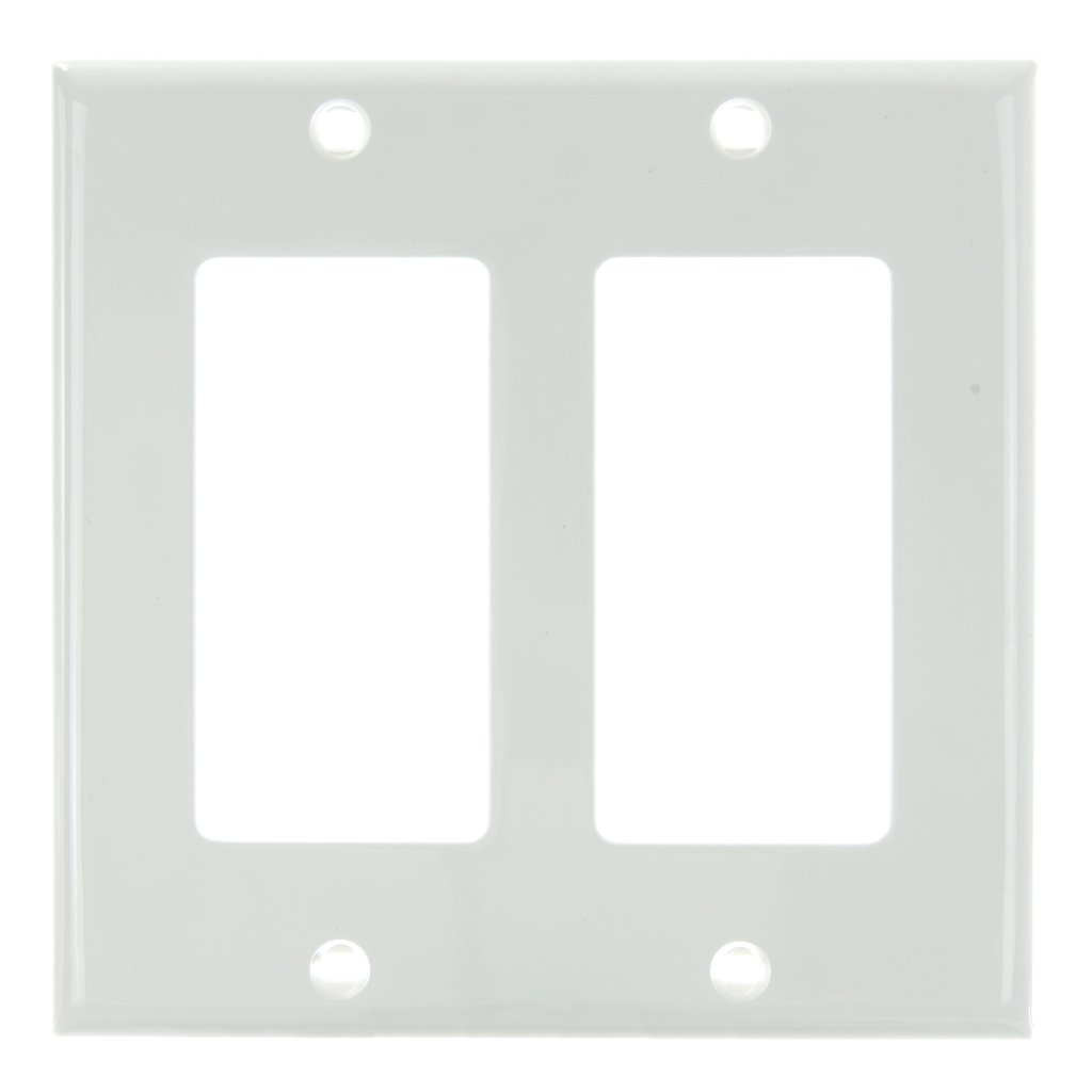 25 pack - Sunlite 50727-SU Wall Plate E302/W 2 Gang Decorative Switch