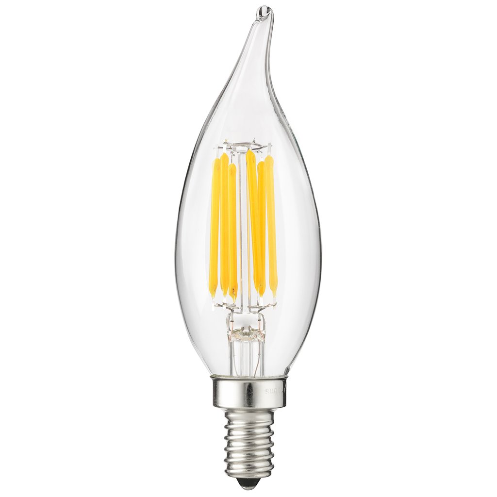 6 pack - Sunlite 81104-SU 6W CA11 Cool White LED Light Bulb
