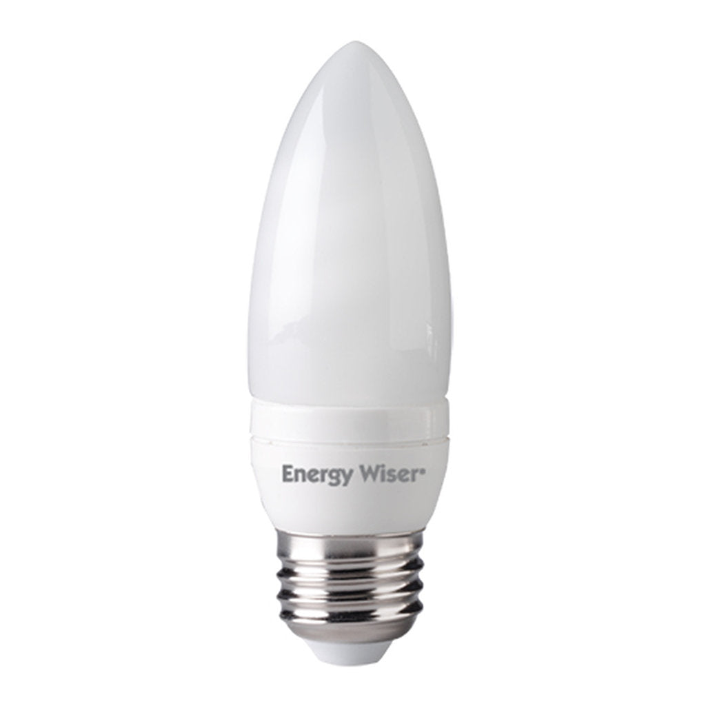 6 pack - Bulbrite 860425 (513108) 7W B10 Warm White CFL Light Bulb