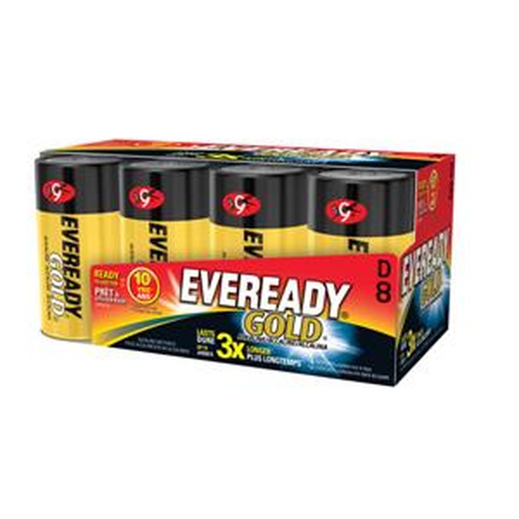 8 pack - Eveready A958EN D Battery