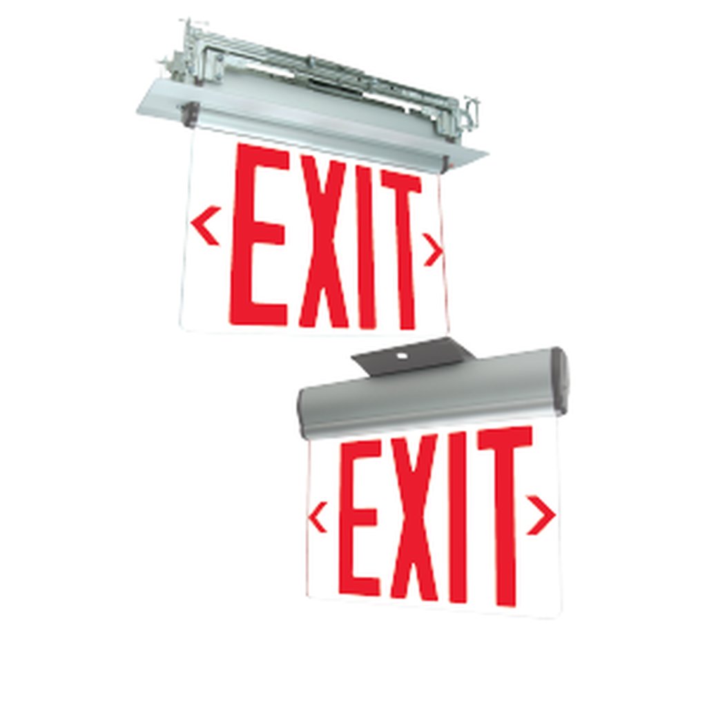 S900U-WB-SR-R-AG LED Exit Fixture Universal Edge-lit EXIT Sign