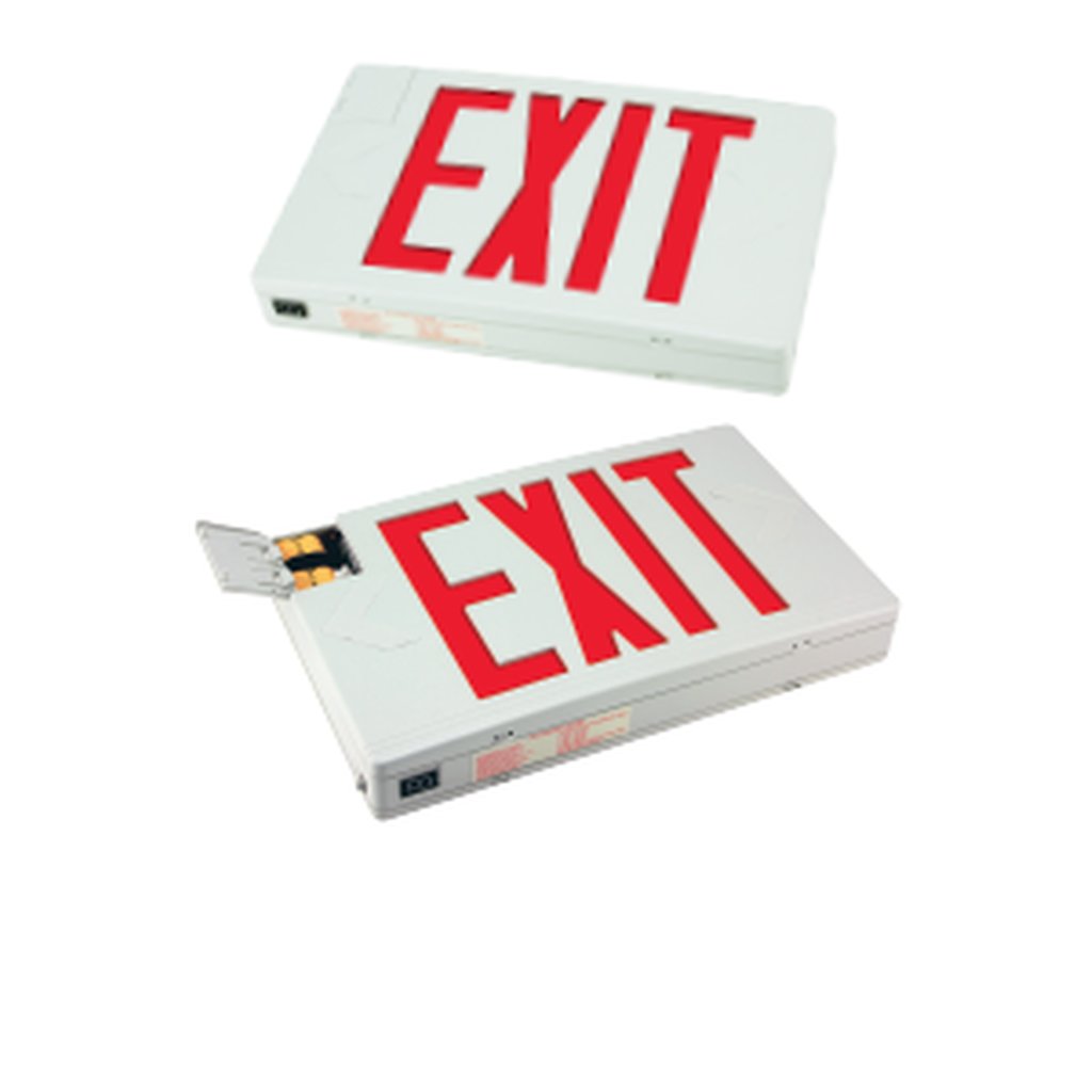 VEX-U-BP-WB-WH LED Exit Fixture Thermoplastic EXIT Sign Universal Red
