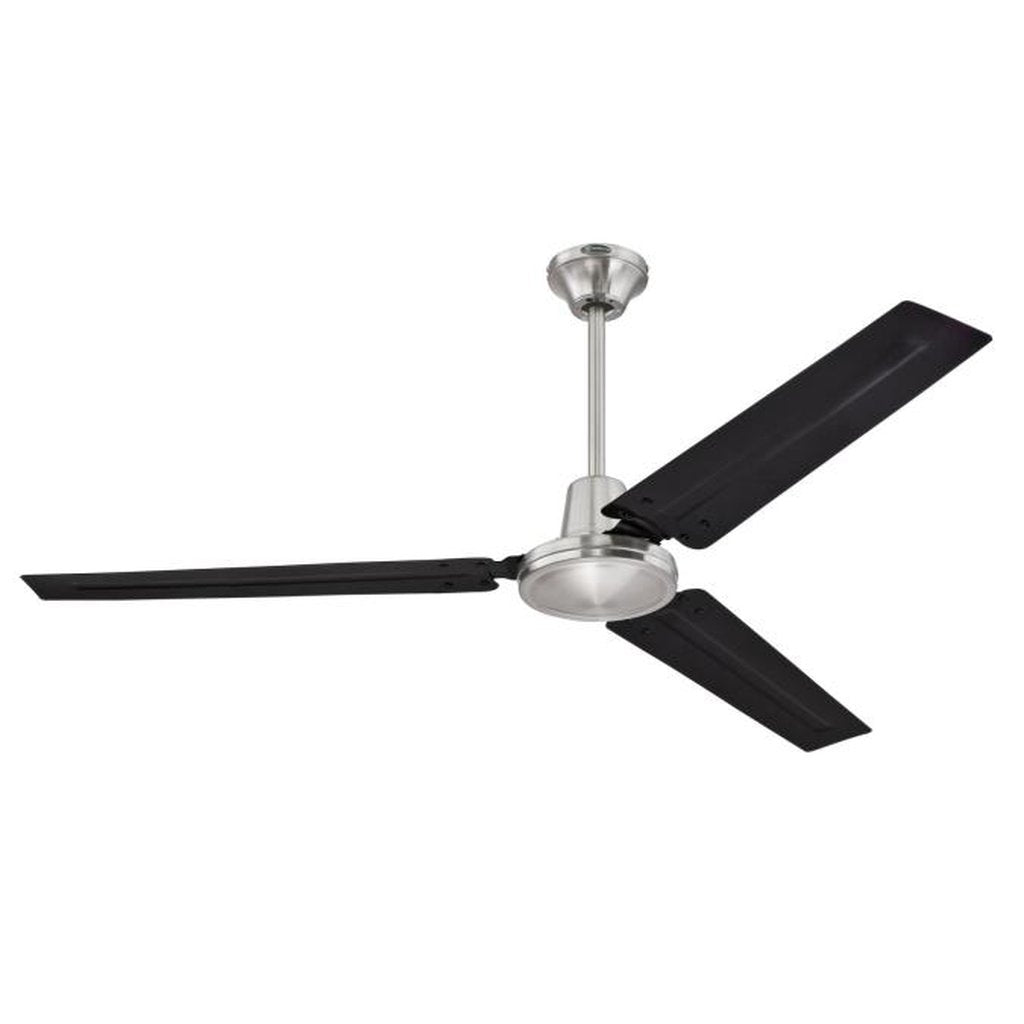 Westinghouse 7800348 Ceiling Fan Fixture 56" CF BN w 3 Metal Blk Blds