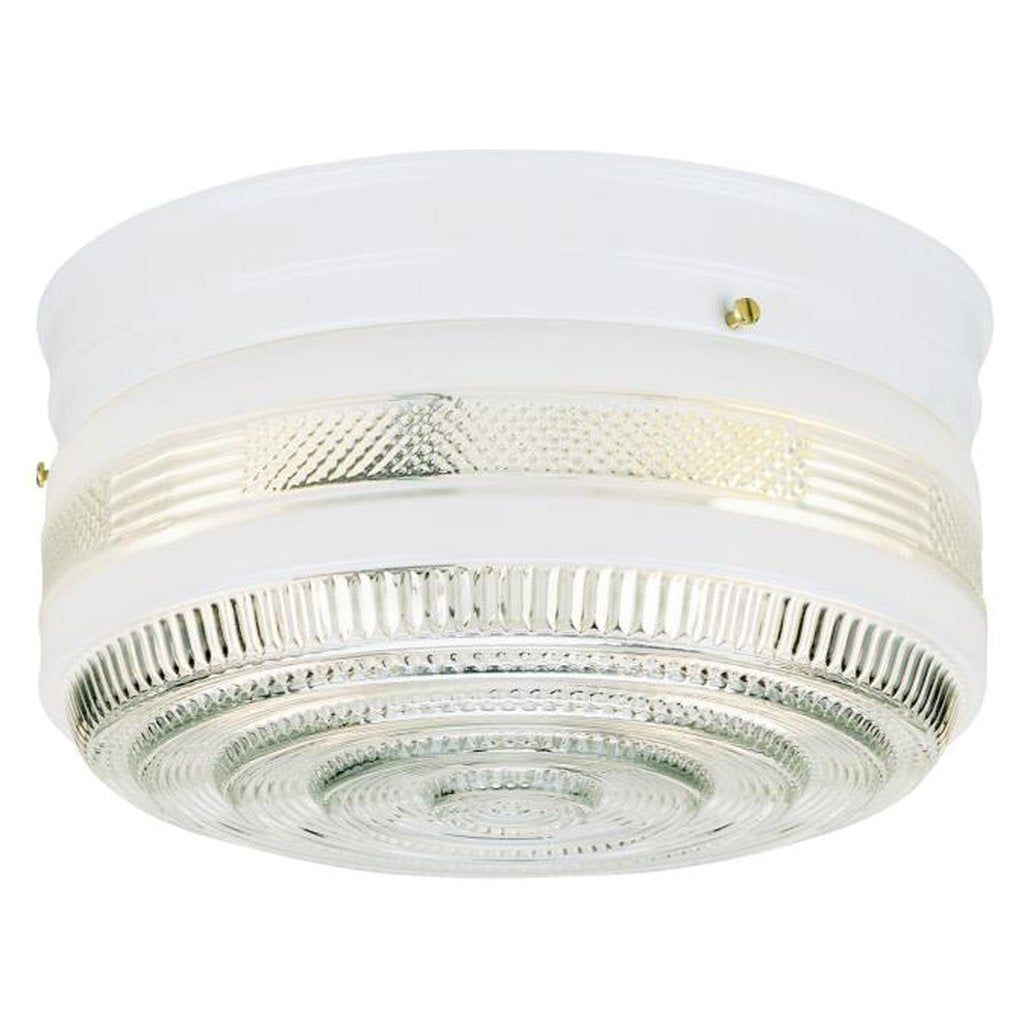 Westinghouse 6623848 Close-to-ceiling Fixture 2LT 10.75" FLUSH WH W/WH