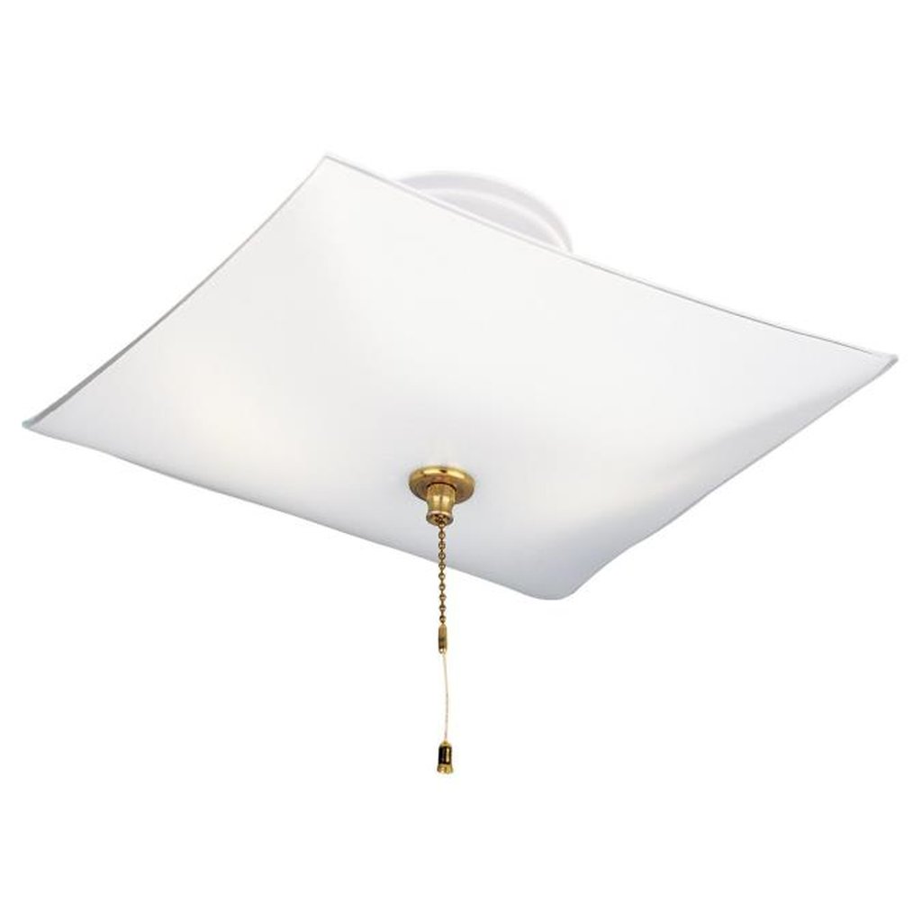 Westinghouse 6620048 Close-to-ceiling Fixture 2LT 12" SQ SEMI-FL WH