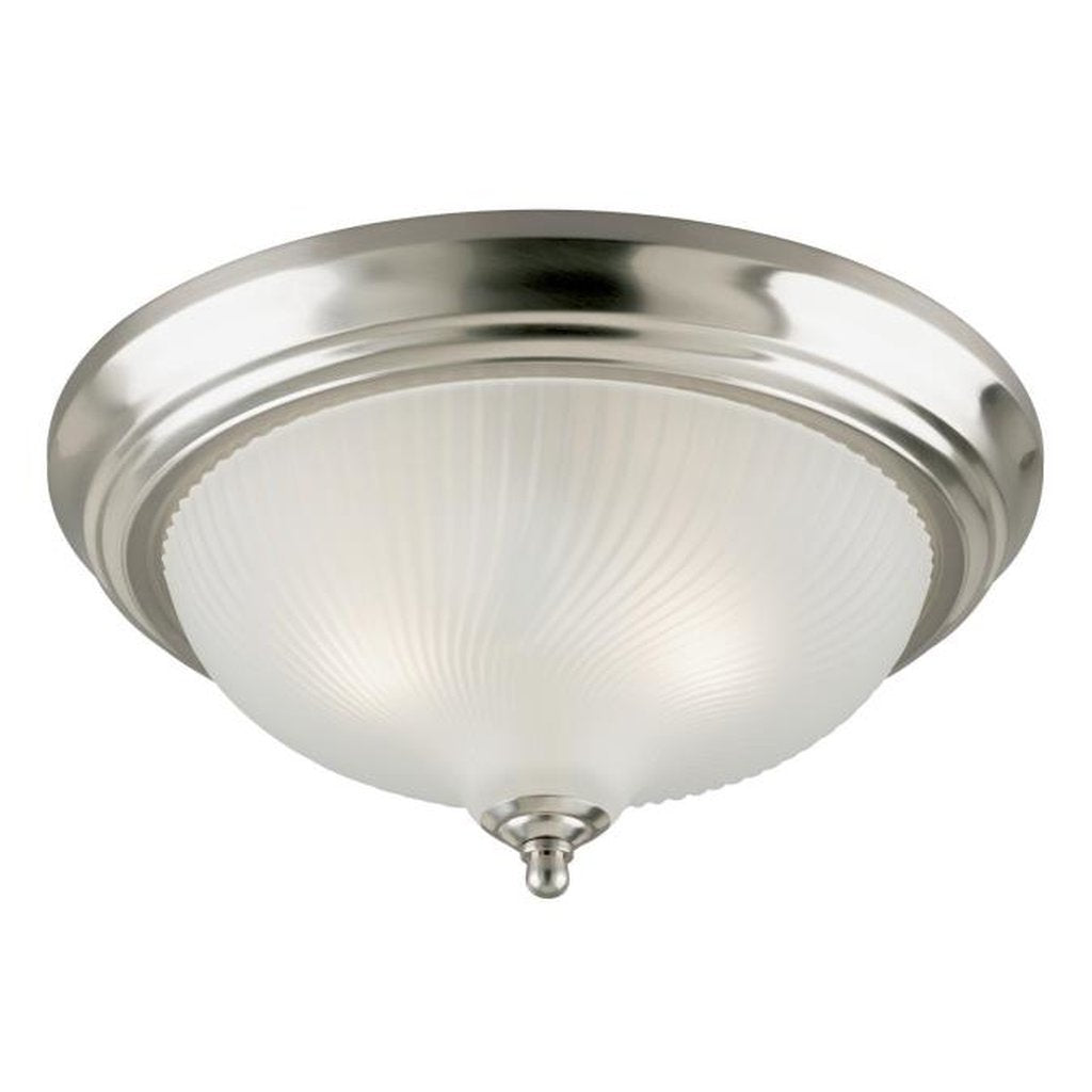 Westinghouse 6430591 Close-to-ceiling Fixture 2LT 13"FLUSH BRSH NCKL