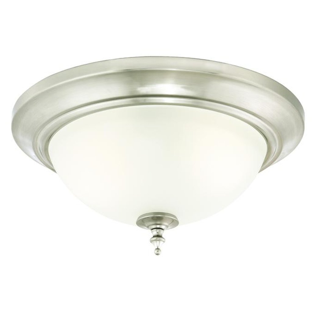 Westinghouse 630565048 Close-to-ceiling Fixture 2Lt Flush BN w/Frosted