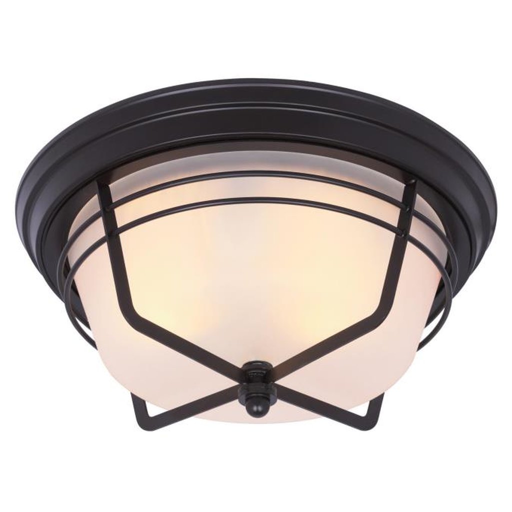 Westinghouse 6230391 Close-to-ceiling Fixture 2Lt Flush Wthd Brnz