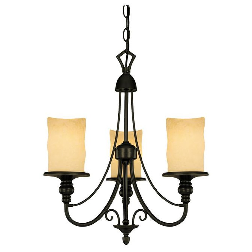Westinghouse 6900000 Chandelier Fixture 3LT CHAND BRNSHD BRNZ PAT