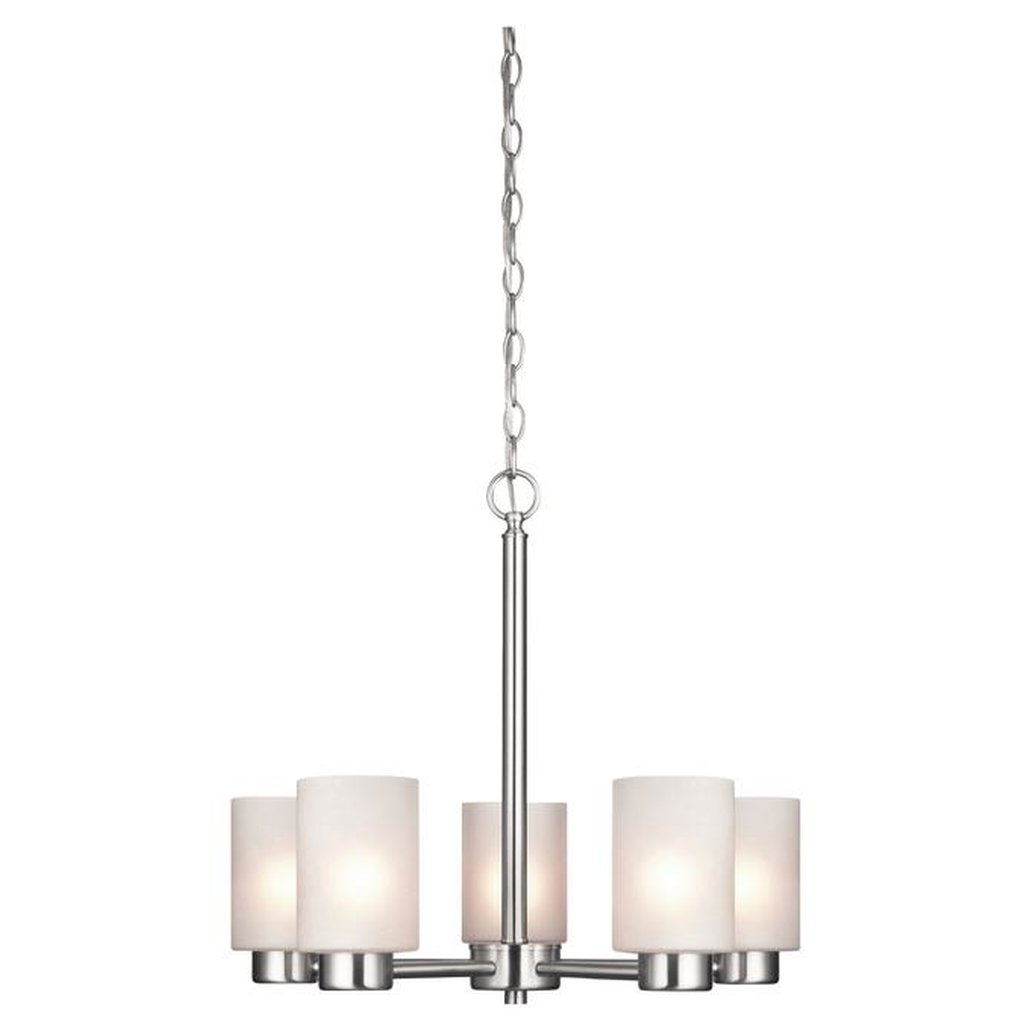 Westinghouse 6227448 Chandelier Fixture 5LT CHAND BN W/FRSTD SEED GLS
