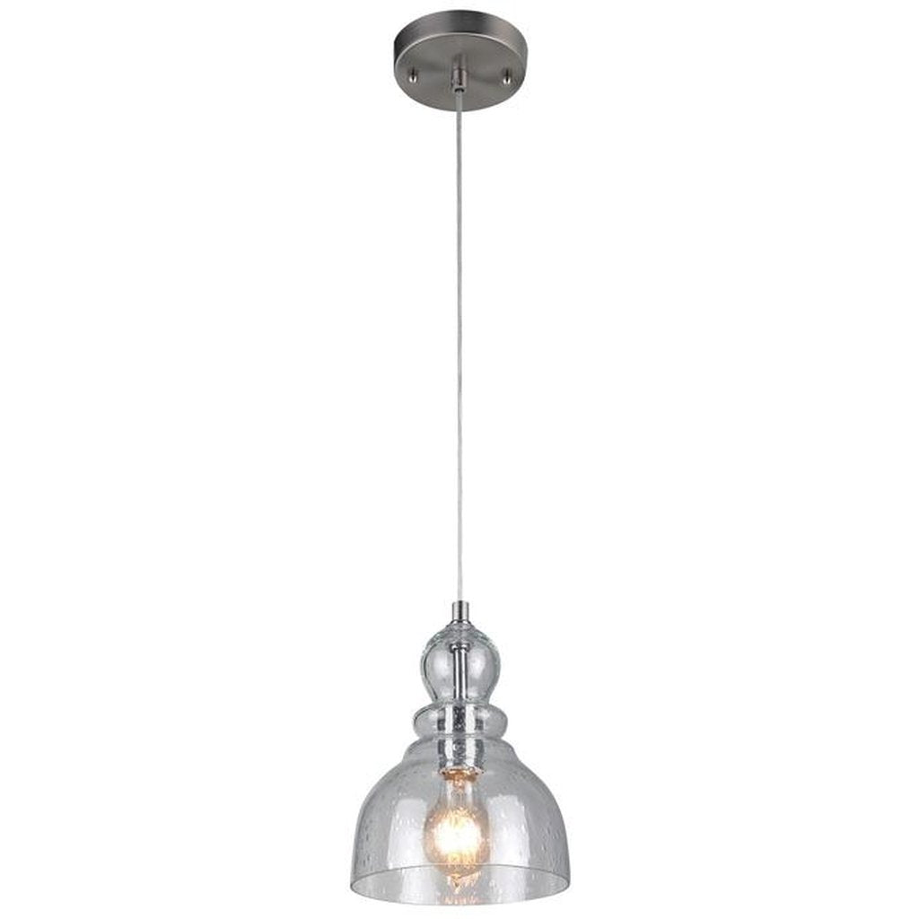 Westinghouse 6100791 Pendant Fixture 1Lt Mini Pend BN with Clear Gl