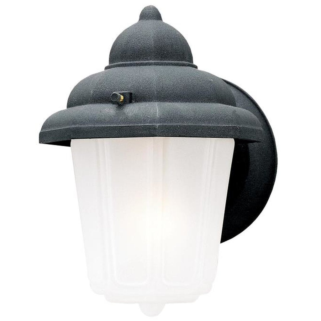 Westinghouse 6688191 Wall Pack Fixture 1LT TXT BLK CST ALUM FRST GL