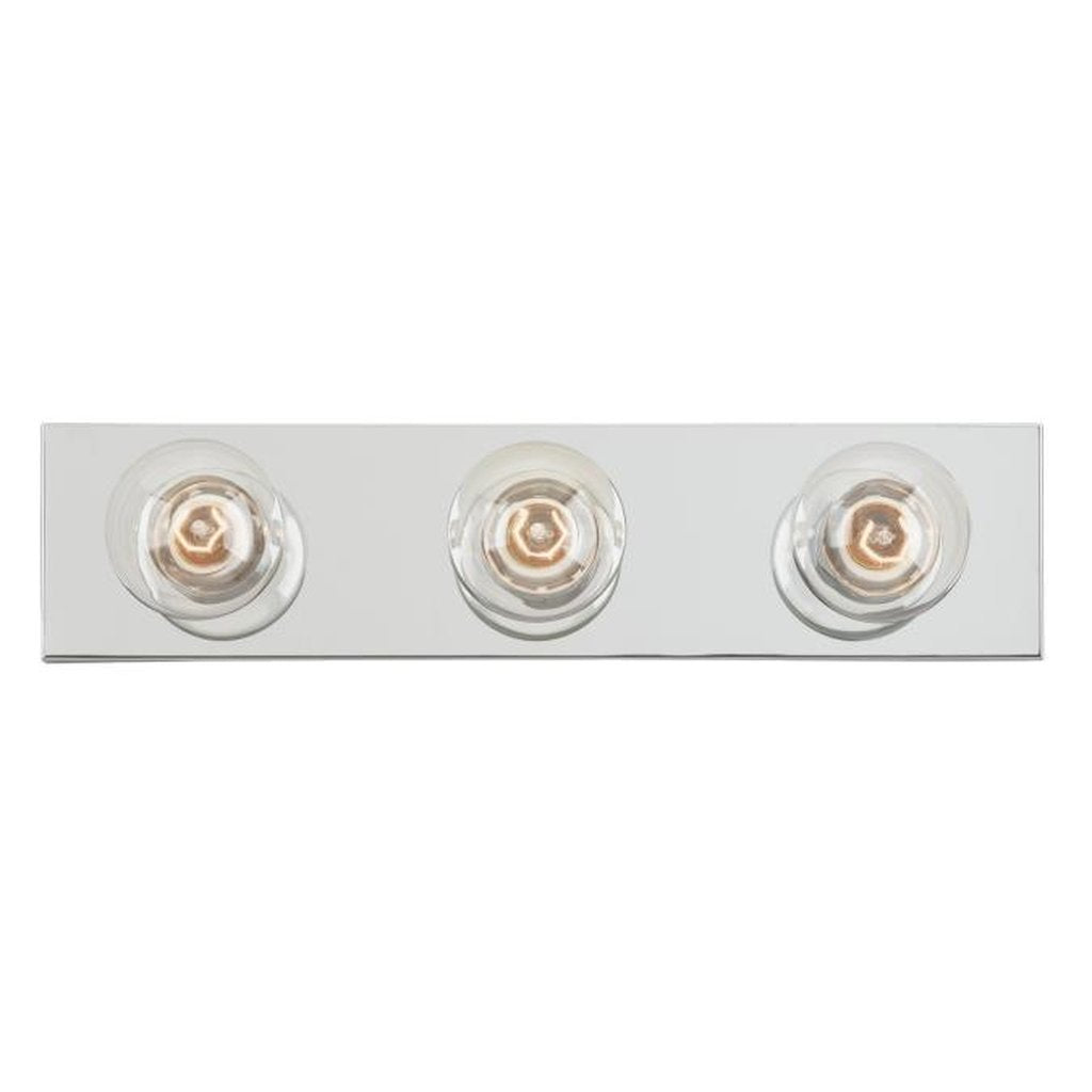 Westinghouse 6640691 Sconce Fixture WEST 3LT VAN FX W/CHR MTL