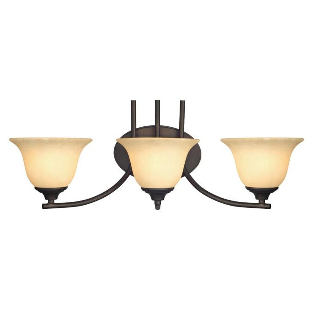 Westinghouse 6222200 Sconce Fixture 3Lt Wall ORB Burnt Scavo Gls