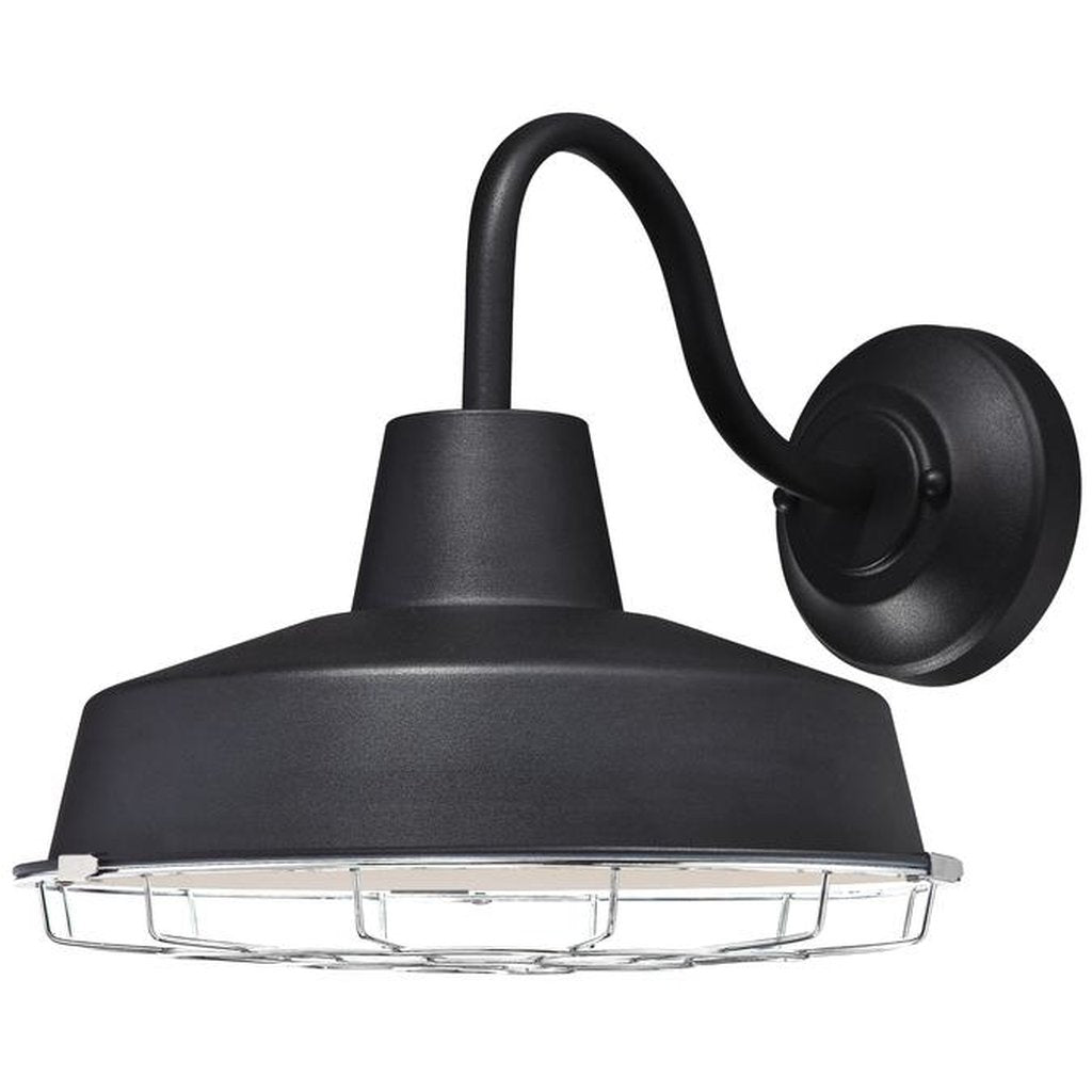 Westinghouse 6204791 Wall Pack Fixture LED Wall Text Blk w/Chr Net