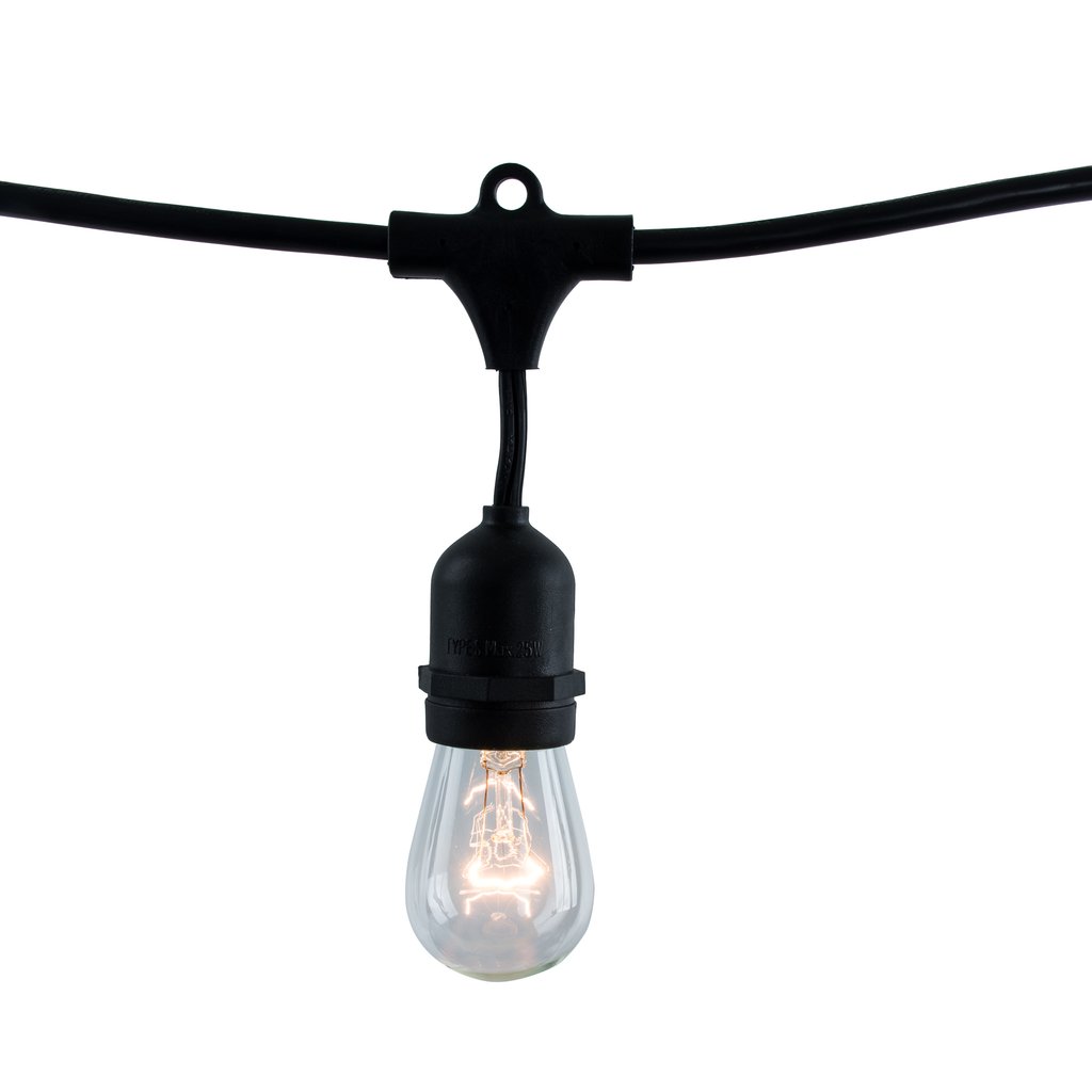 Bulbrite 810002 String Light Fixture 48' 15 Socket with Clear 11W S14