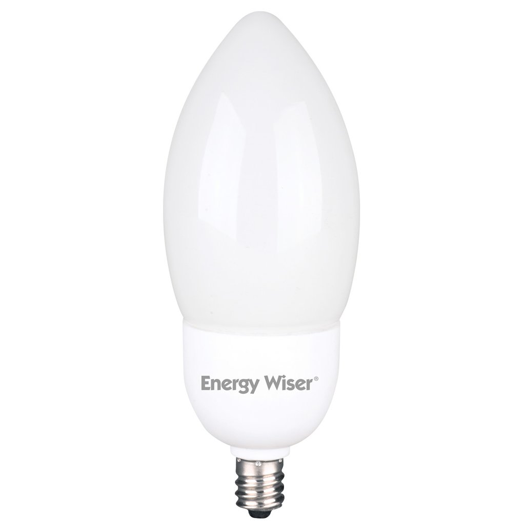 6 pack - Bulbrite 860427 (513009) 7W B11 Warm White CFL Light Bulb