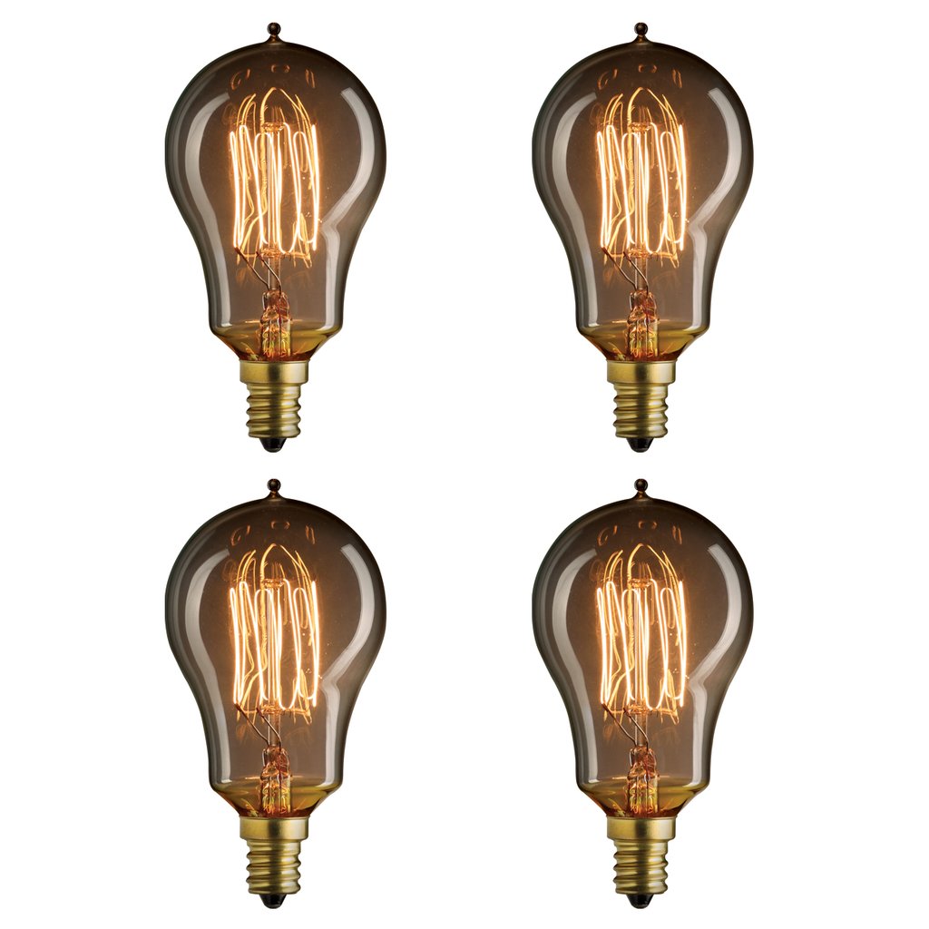4 pack - Bulbrite 861154 (132515) 25W A15 Amber Incandescent