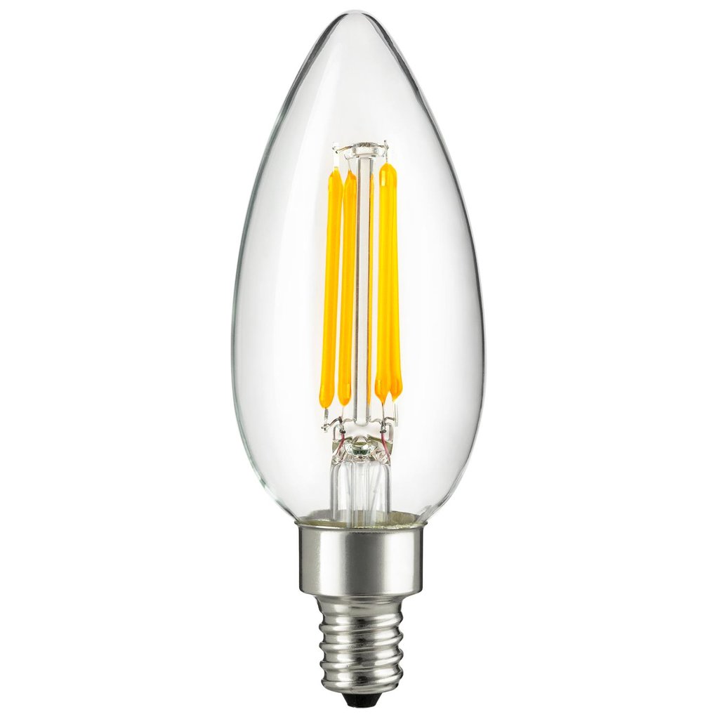 6 pack - Sunlite 80663-SU 4W B11 Warm White LED Light Bulb
