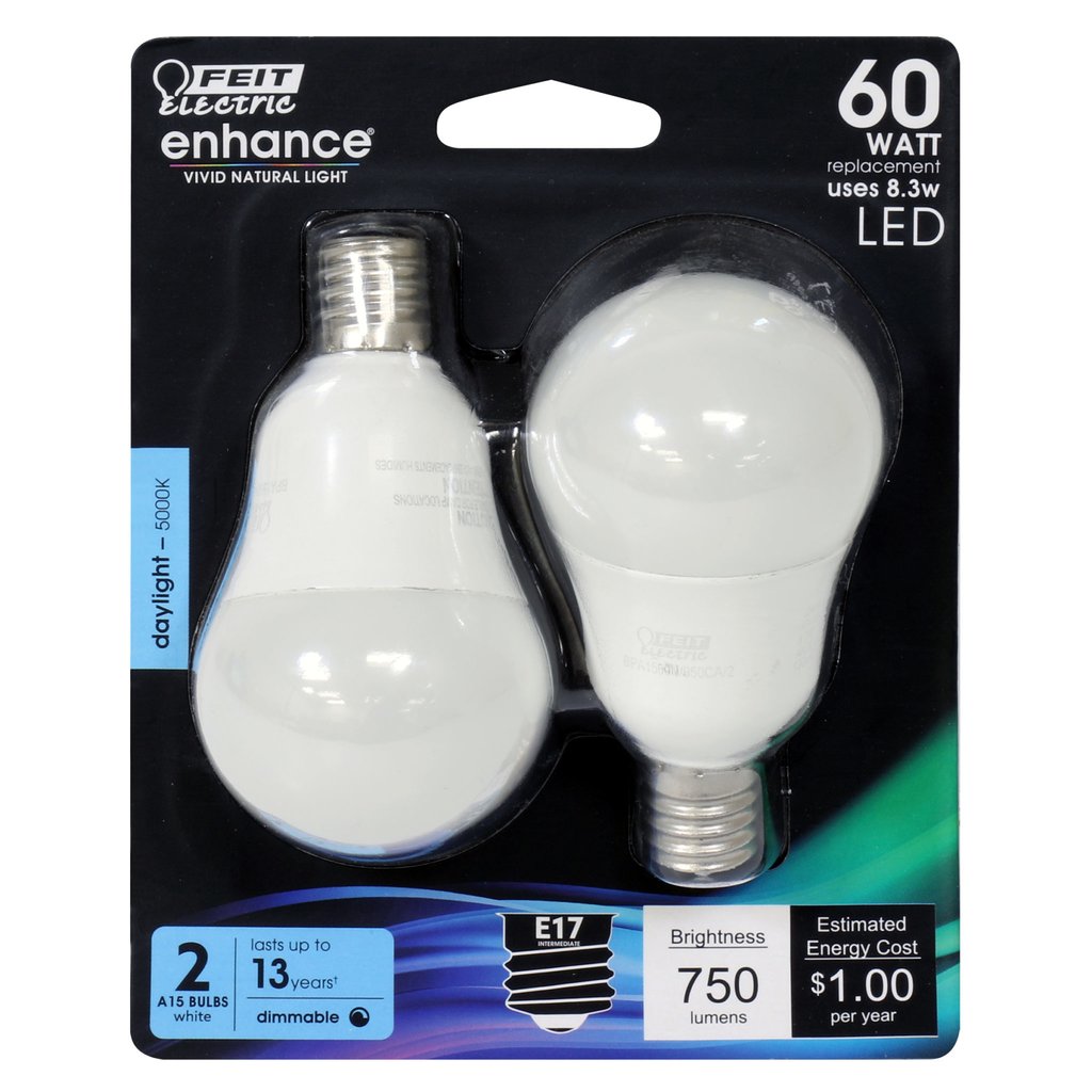 12 pack - Feit Electric BPA1560N/950CA/2 8.3W A15 Daylight LED