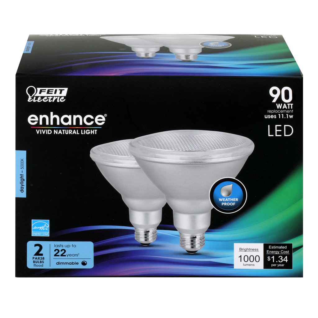 2 pack - Feit Electric PAR38DM/950CA/2 11.1W PAR38 Daylight LED