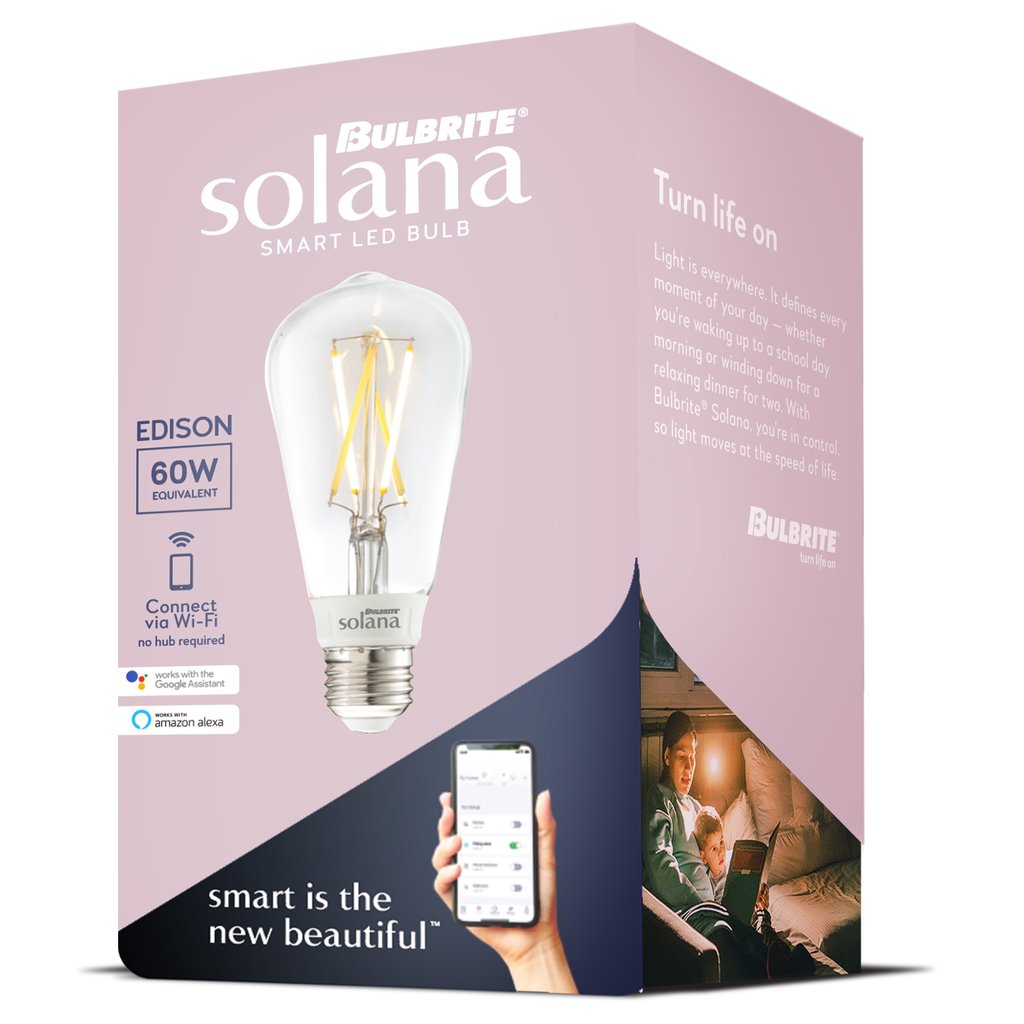 2 pack - Solana 861704 5.5W ST18 LED Light Bulb