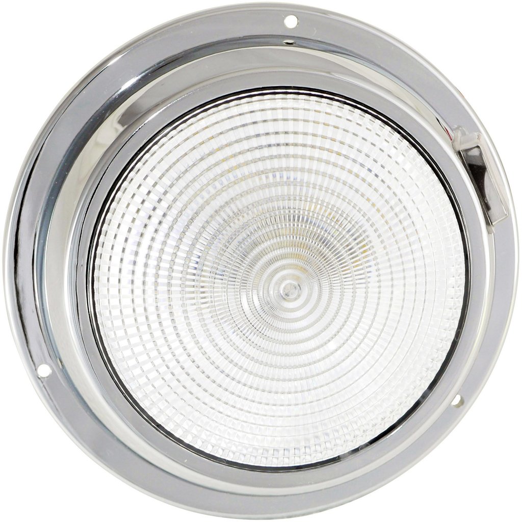 Dr. LED 9000623 Fixture 5 1/2" Blue/White Mars Dome (Chrome) Marine