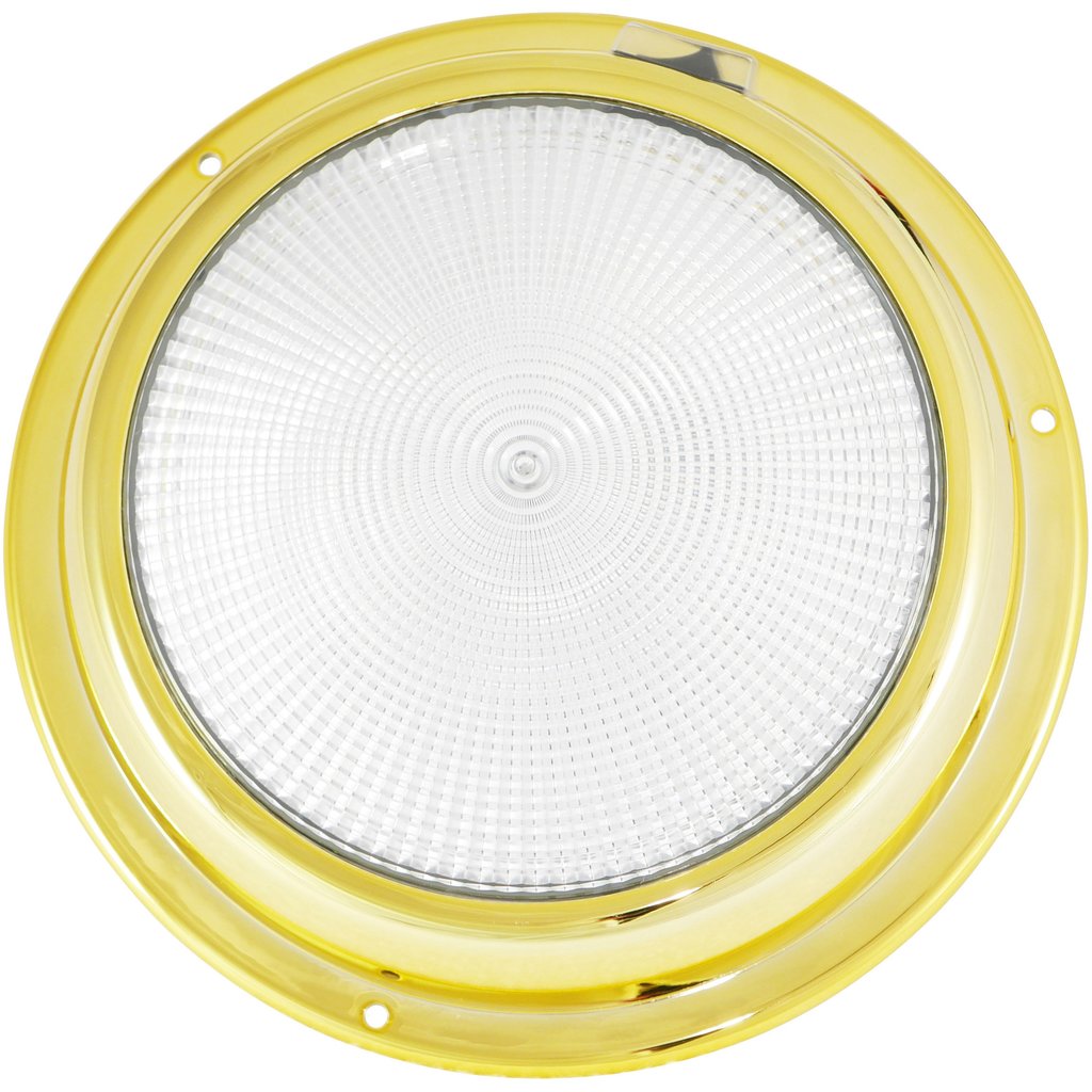 Dr. LED 8001511 Fixture 6 3/4" Red/White Mars Dome (Brass) Marine