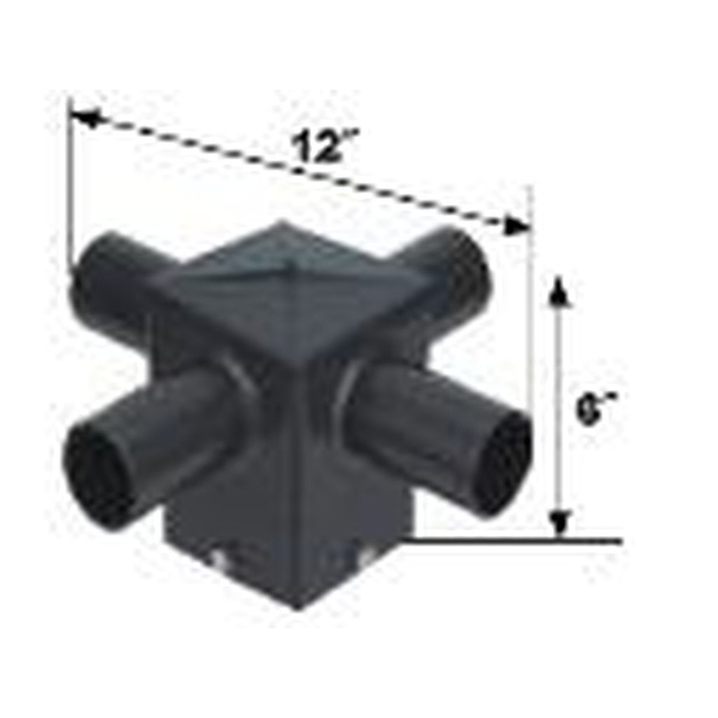 MaxLite 72117 4" SQUARE HORIZONTAL TENON 4@90 DEGREES BRONZE OD-POLE