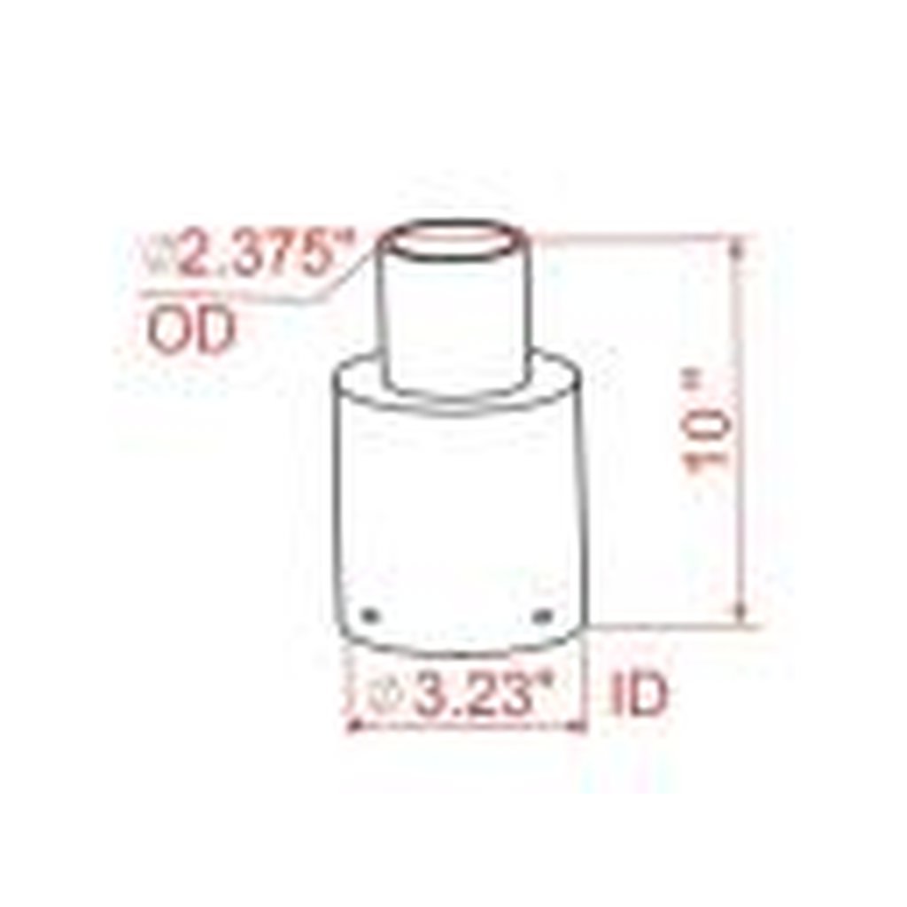 4 pack - MaxLite 101677 TENON REDUCER; 3" TO 2-3/8" NPT HARDWARE