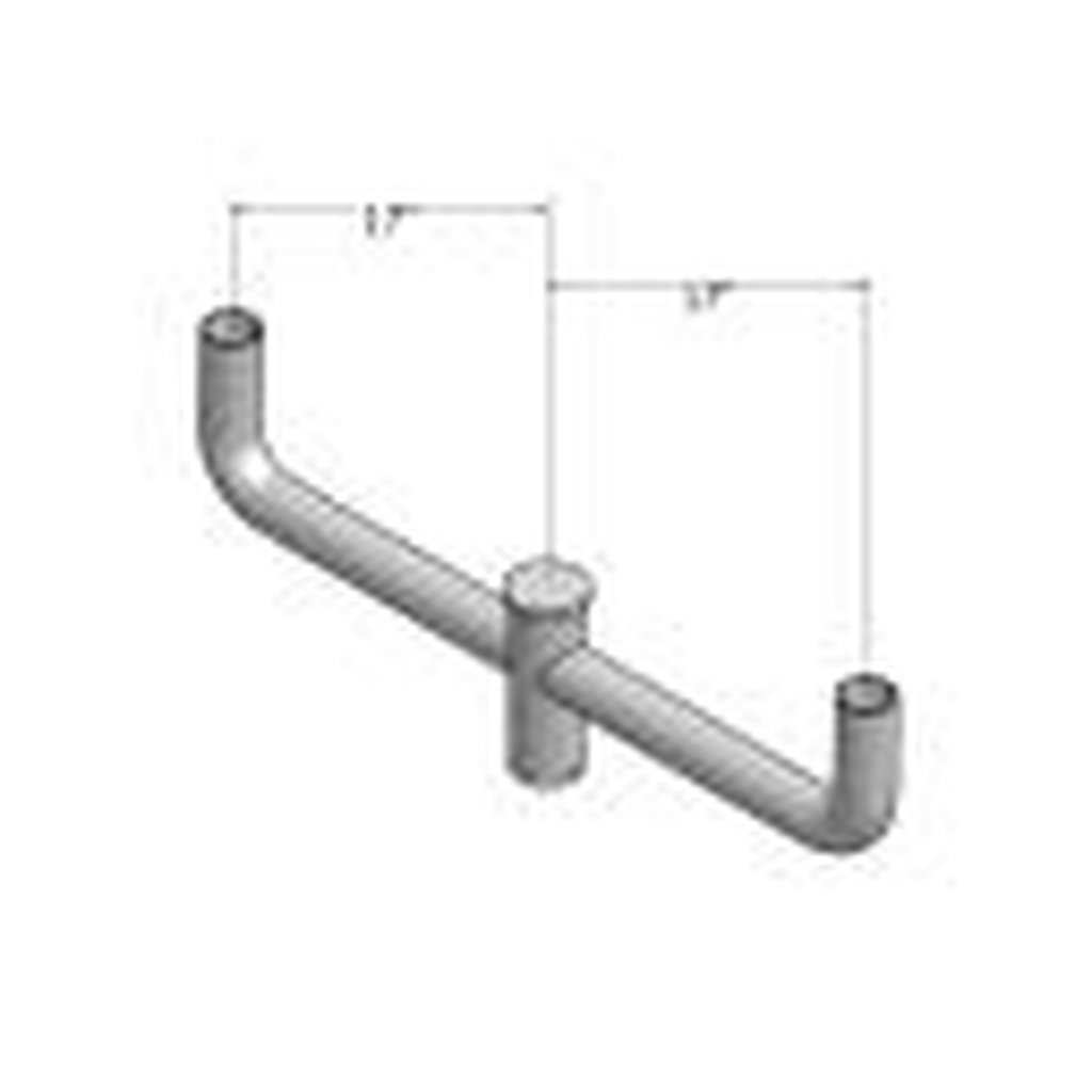 MaxLite 103182 BULLHORN BRACKET; 2-3/8"; STEEL; 2 ARMS @ 180 DEGREES;