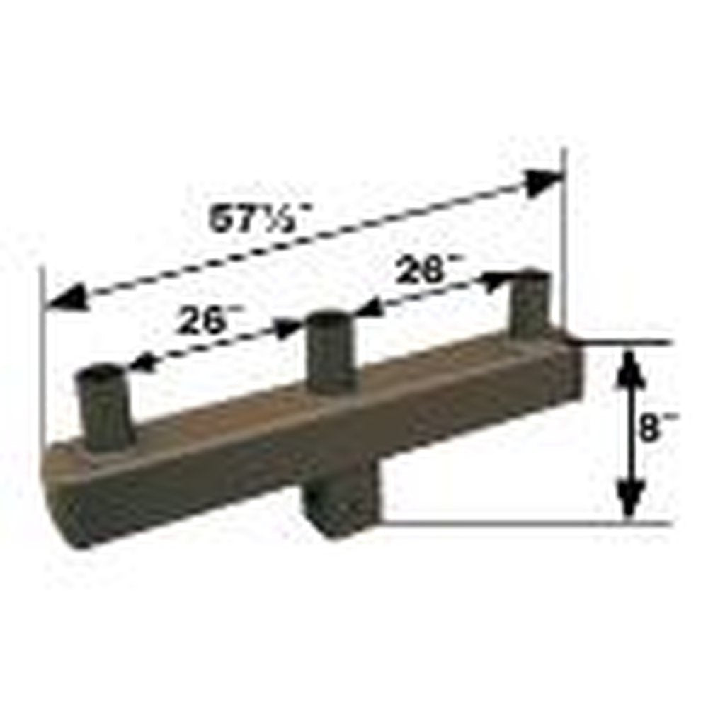 10 pack - MaxLite 107146 5" SQUARE POLES; STEEL BRACKETS; ( 3 ) 2-3/8"