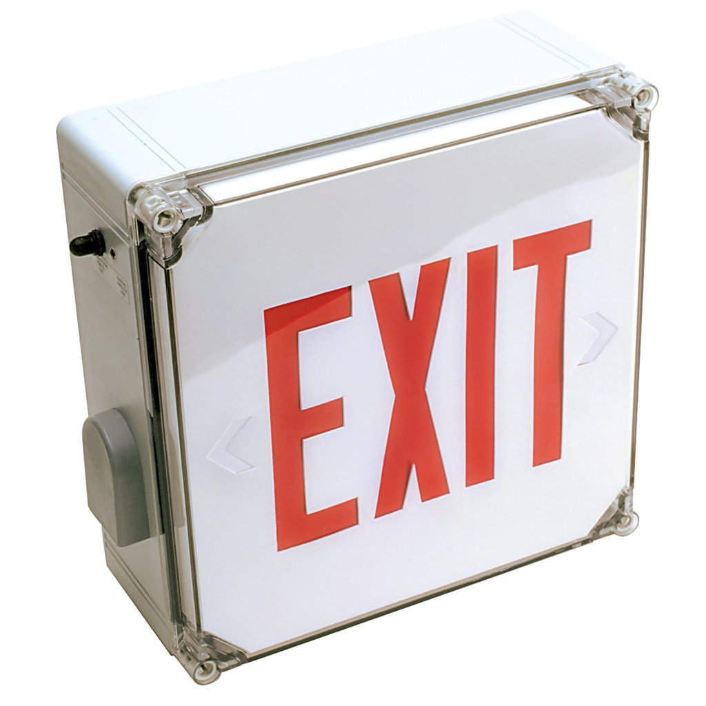 TCP 23500 Exit Fixture LED Wet Location and Emergency Lighting Single