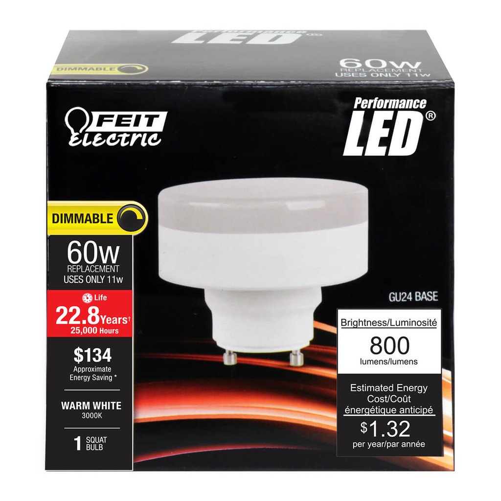 Feit Electric PU60/830/LED/GU24 6W LED Light Bulb