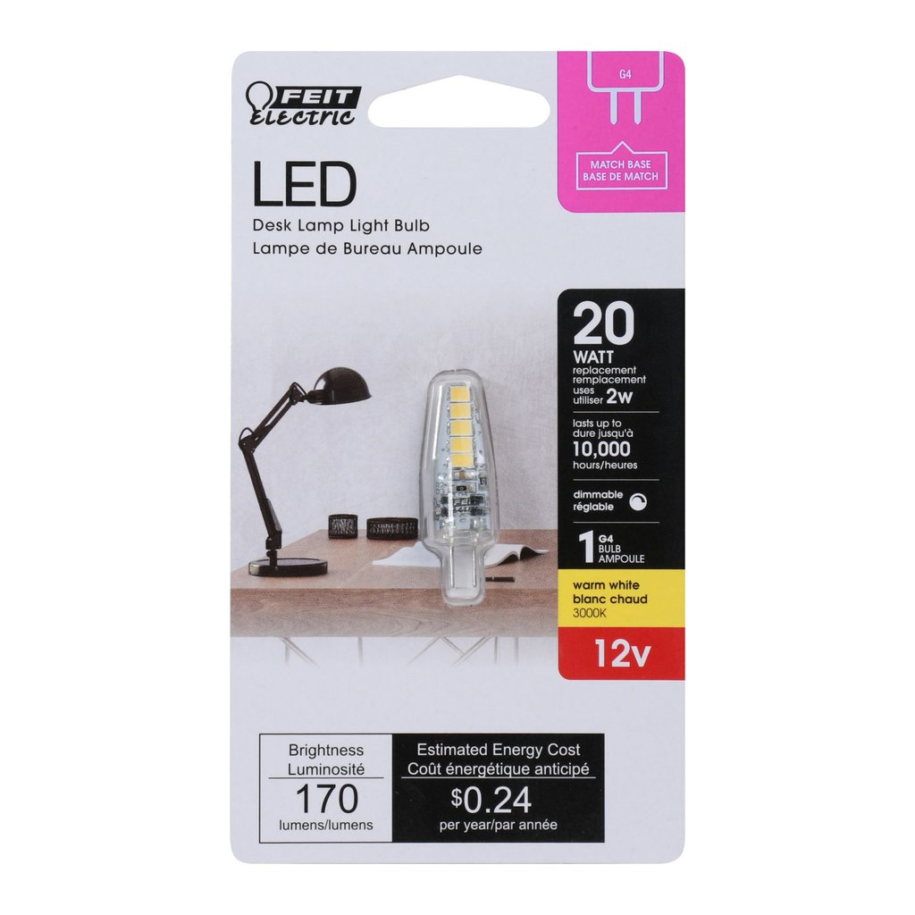 Feit Electric BP20G4/830/LED 2W LED Light Bulb