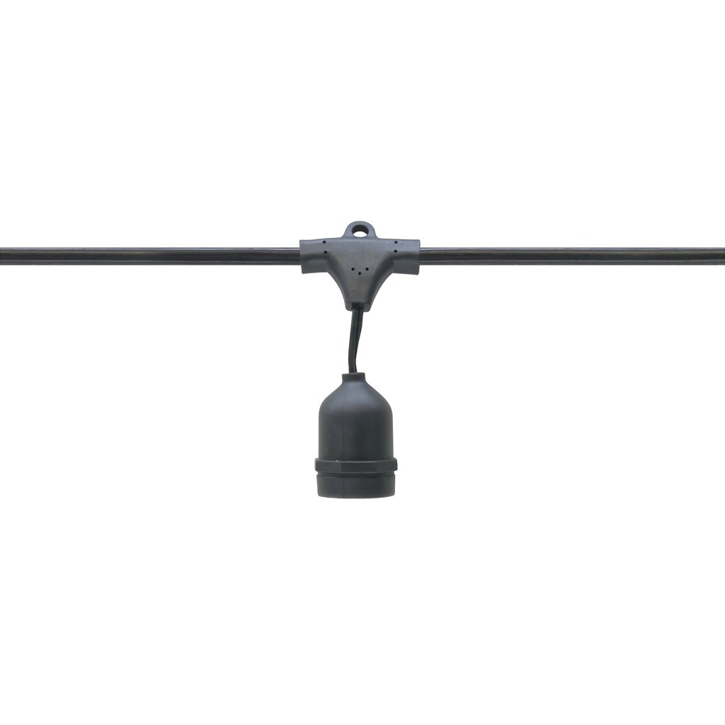 American Lighting LS-MS-24-100-BK 100' LT STRING SUSPENDED SCKT MED