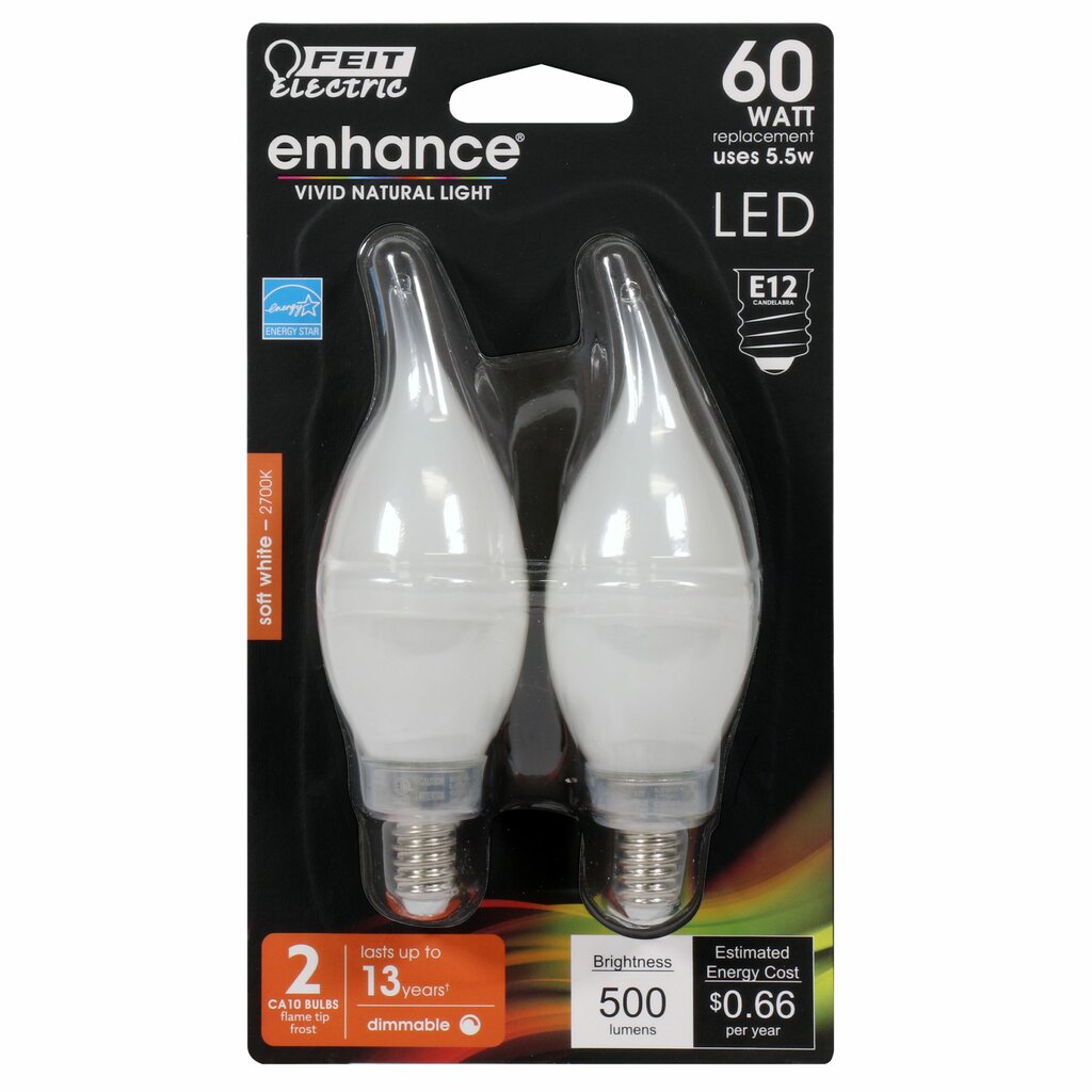 12 pack - Feit Electric BPCFF60927CAFIL/2/RP 5.5W CA11 Soft White