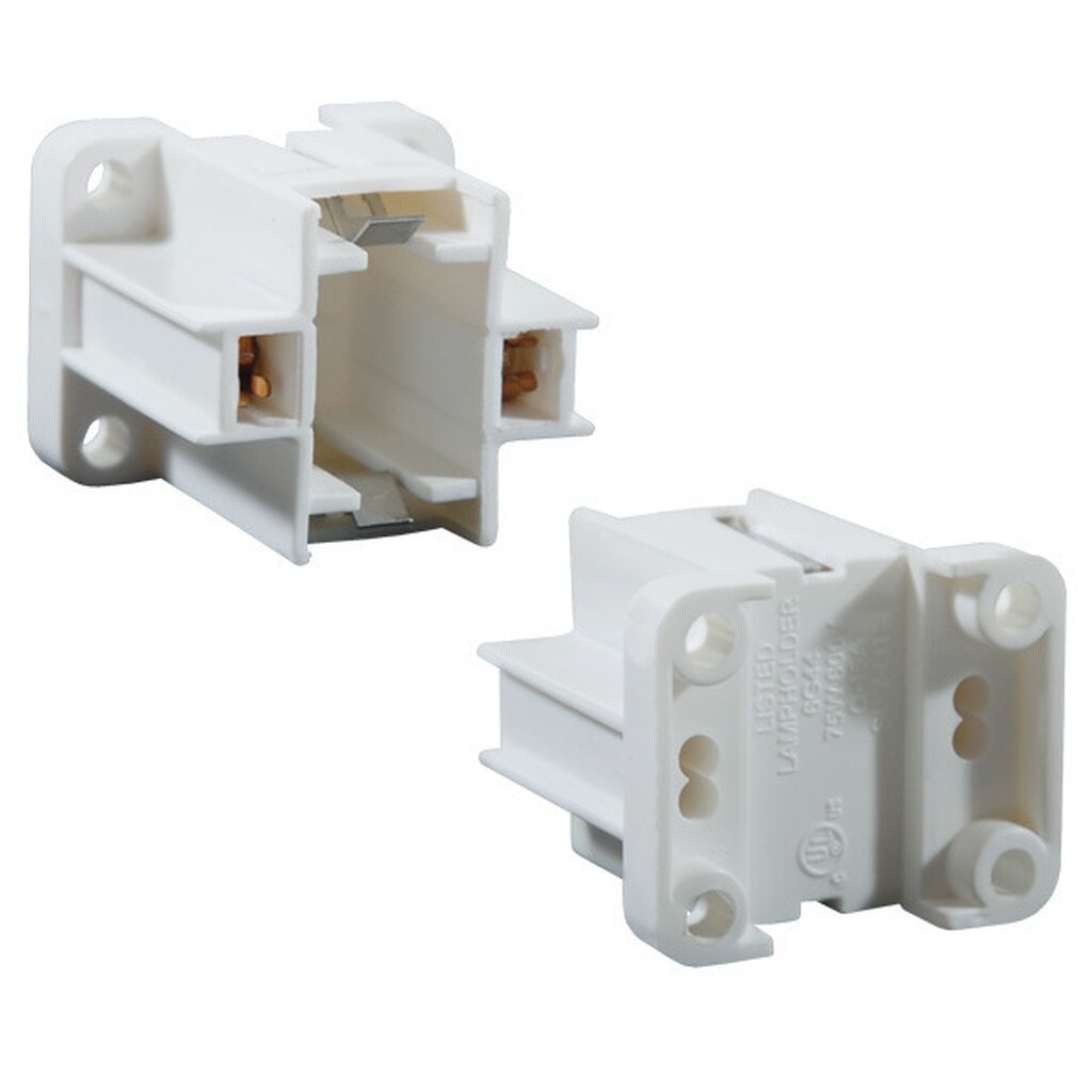 Satco 90-1542 Socket 5W/7W/9W Vertical Screw Down 2-Pin Lamps;